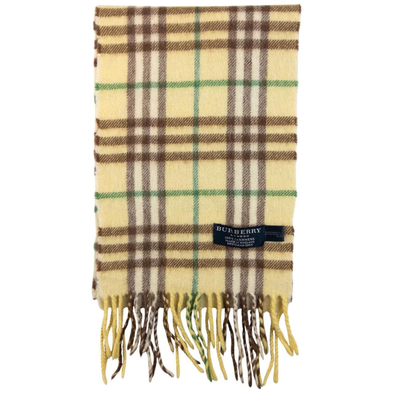 Burberry Vintage Burberry Nova Check Cashmere Tassel Scarf Size ONE SIZE - 1 Thumbnail