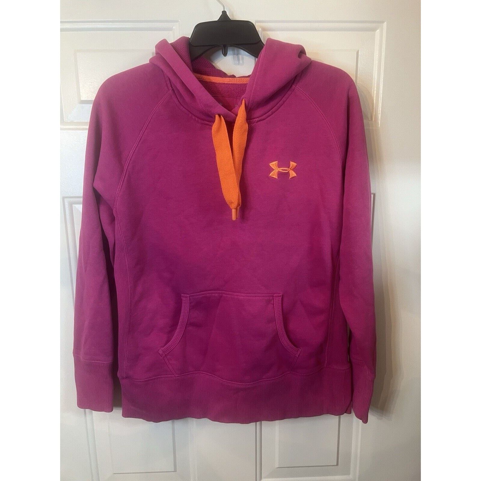 Under Armour Under Armor Hooded Sweatshirt Womens Small Pink Orange Shirt Size S / US 4 / IT 40 - 1 Thumbnail