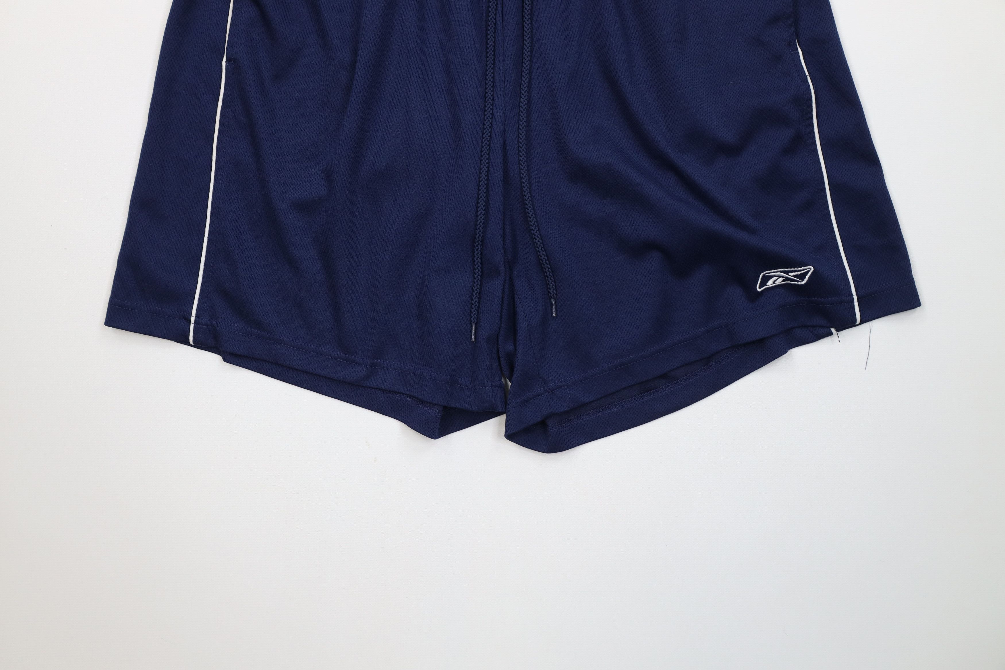 Reebok Vintage 90s Y2K Reebok Knit Above Knee Gym Shorts Blue Size US 36 / EU 52 - 4 Thumbnail