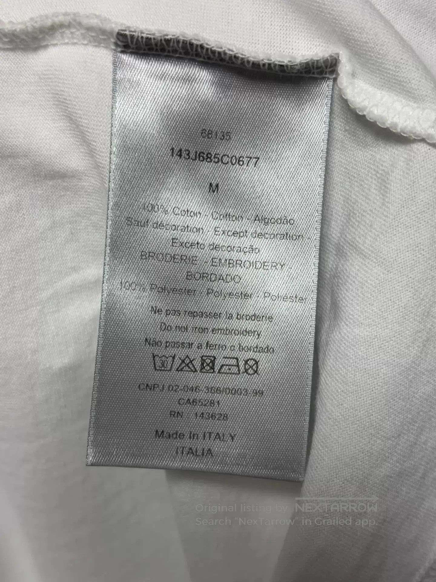 Dior White Short Sleeve Embroidered T. Size US M / EU 48-50 / 2 - 4 Thumbnail