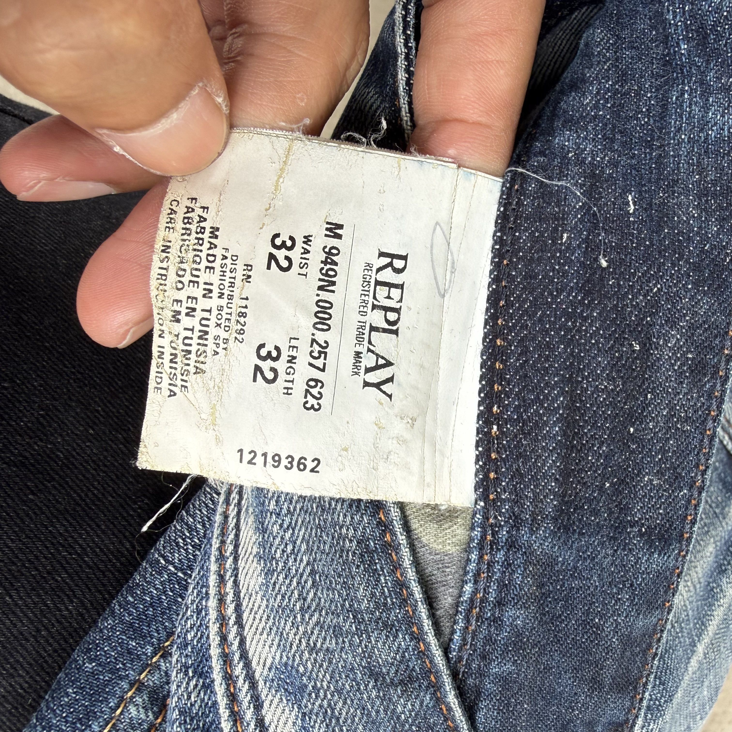 Replay W34 VINTAGE REPLAY FADED STONE WASH DENIM JEAN PANTS Size US 34 / EU 50 - 13 Thumbnail