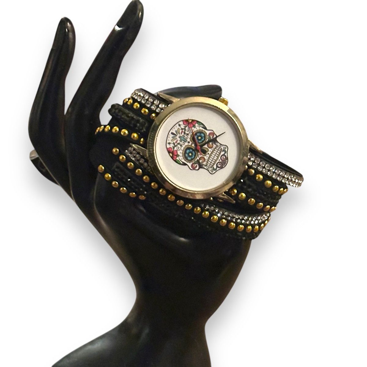 Other Sugar skull embellished wrap band watch Size ONE SIZE - 2 Thumbnail