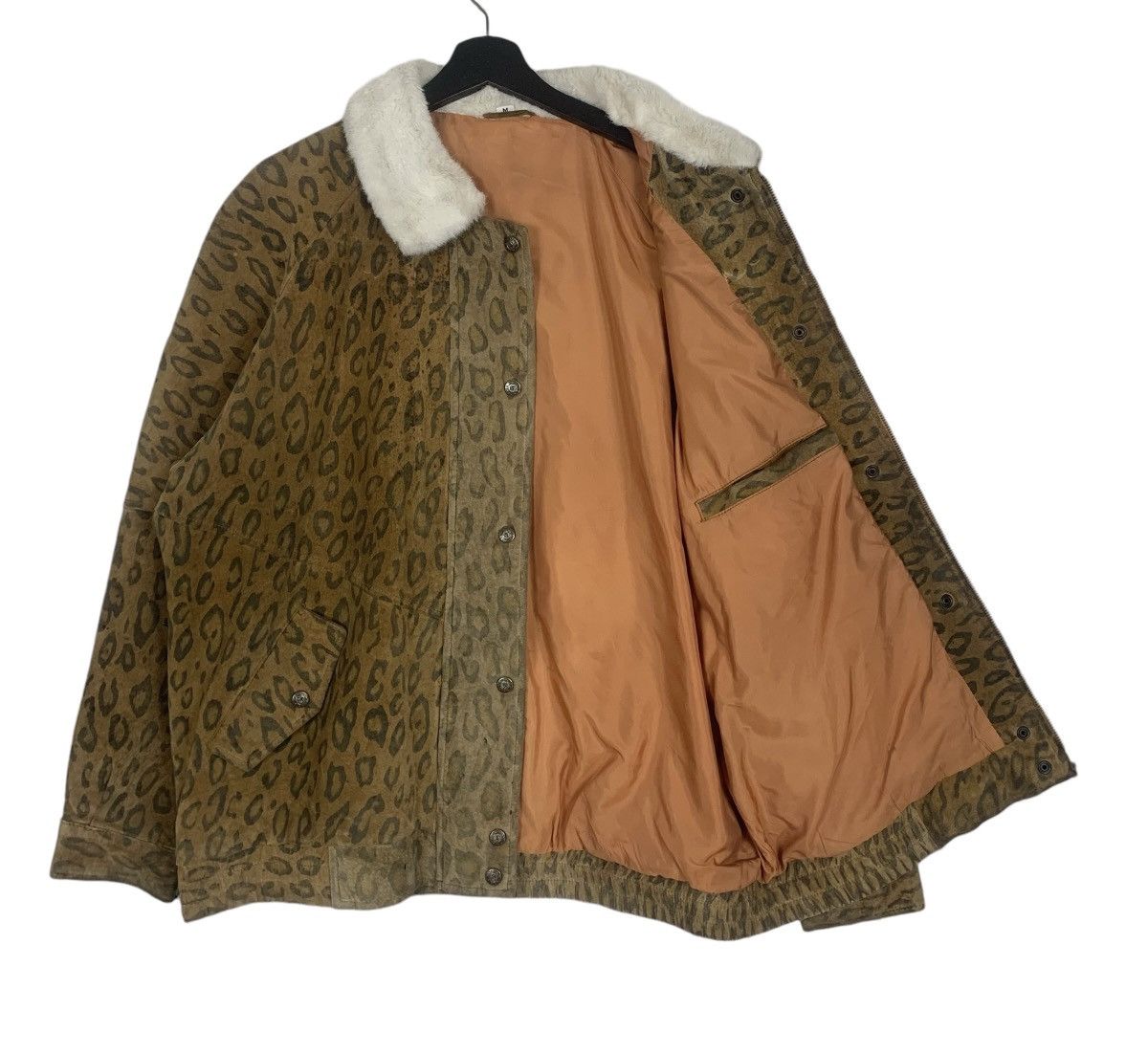 Olympic Seoul japanese brand Leopard genuine lether jacket