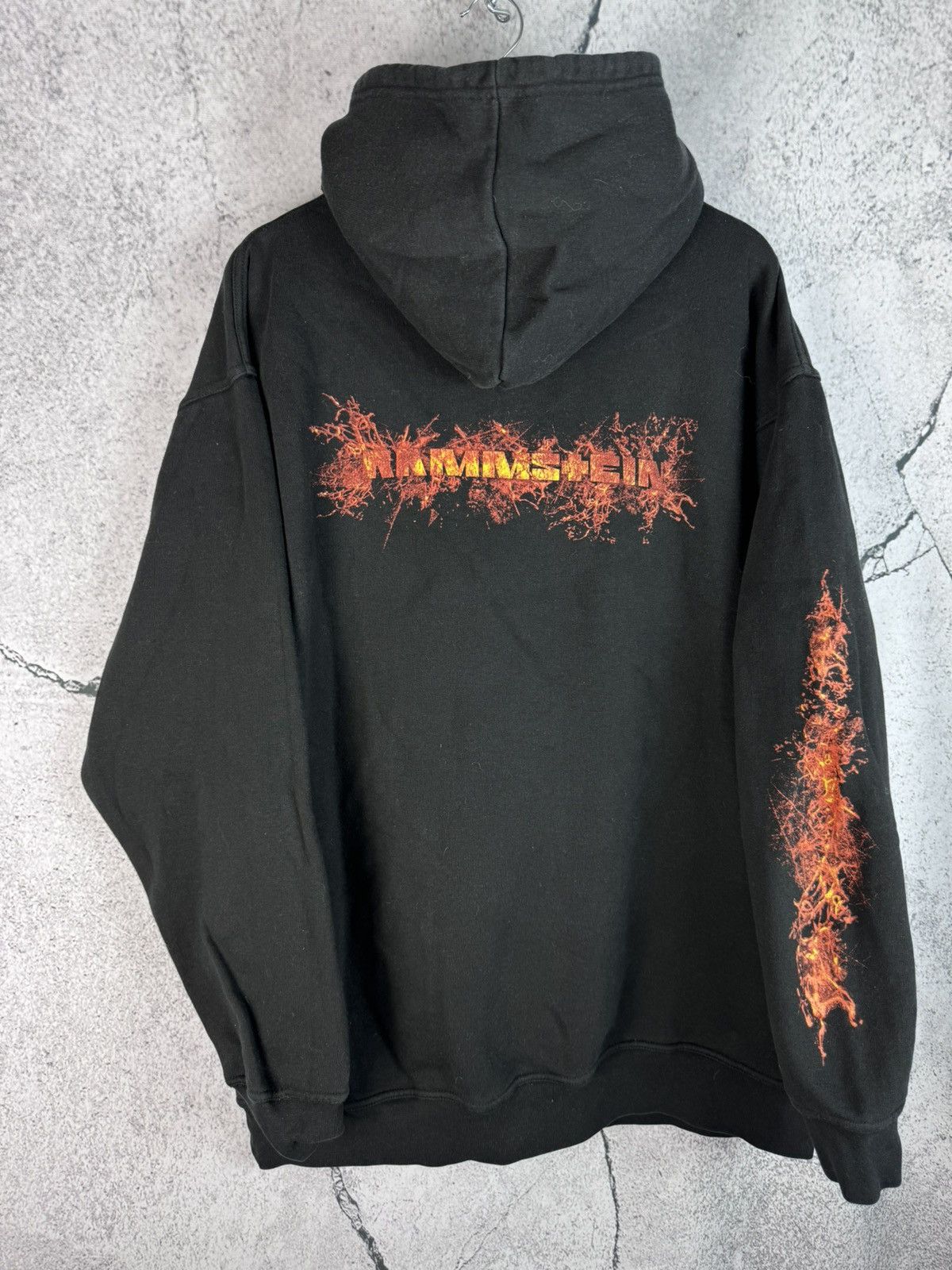 Band Tees Vintage Y2K Rammstein rock hoodie black faded Size US XXL / EU 58 / 5 - 1 Thumbnail