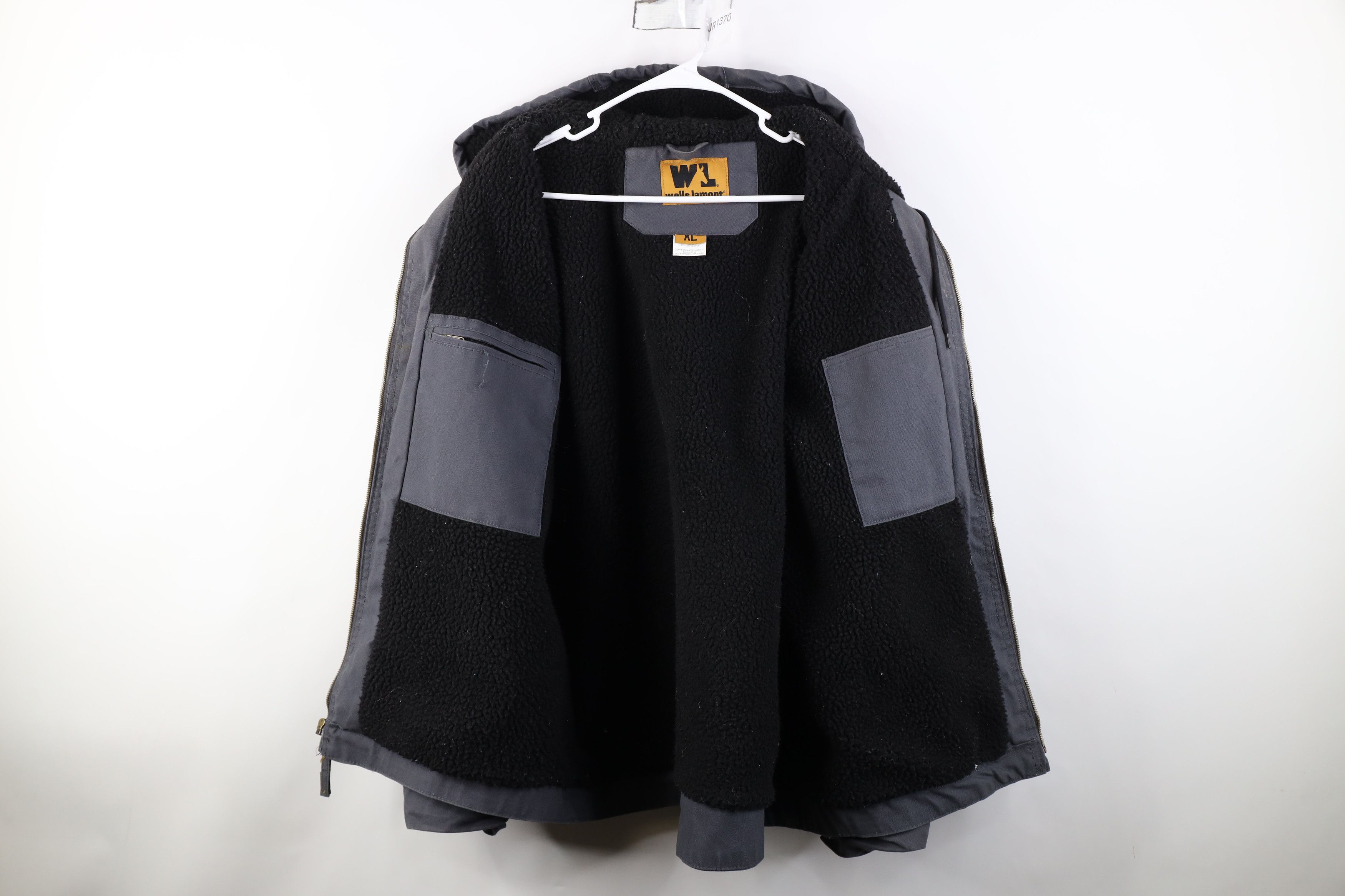 Vintage Vintage Y2K Streetwear Lined Canvas Hooded Jacket Gray Size US XL / EU 56 / 4 - 8 Thumbnail