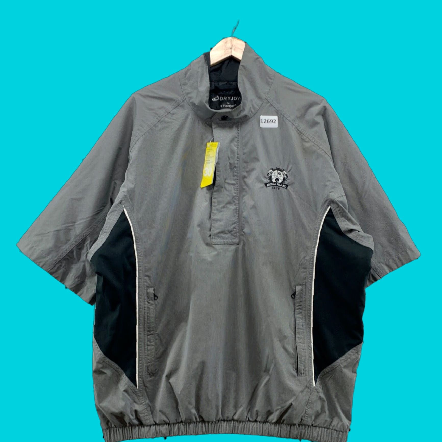 Footjoy VINTAGE FootJoy DryJoys Golf Jacket Men's Large Nylon Spandex Activewear Black Weatherproof 2020s Size US L / EU 52-54 / 3 - 1 Thumbnail