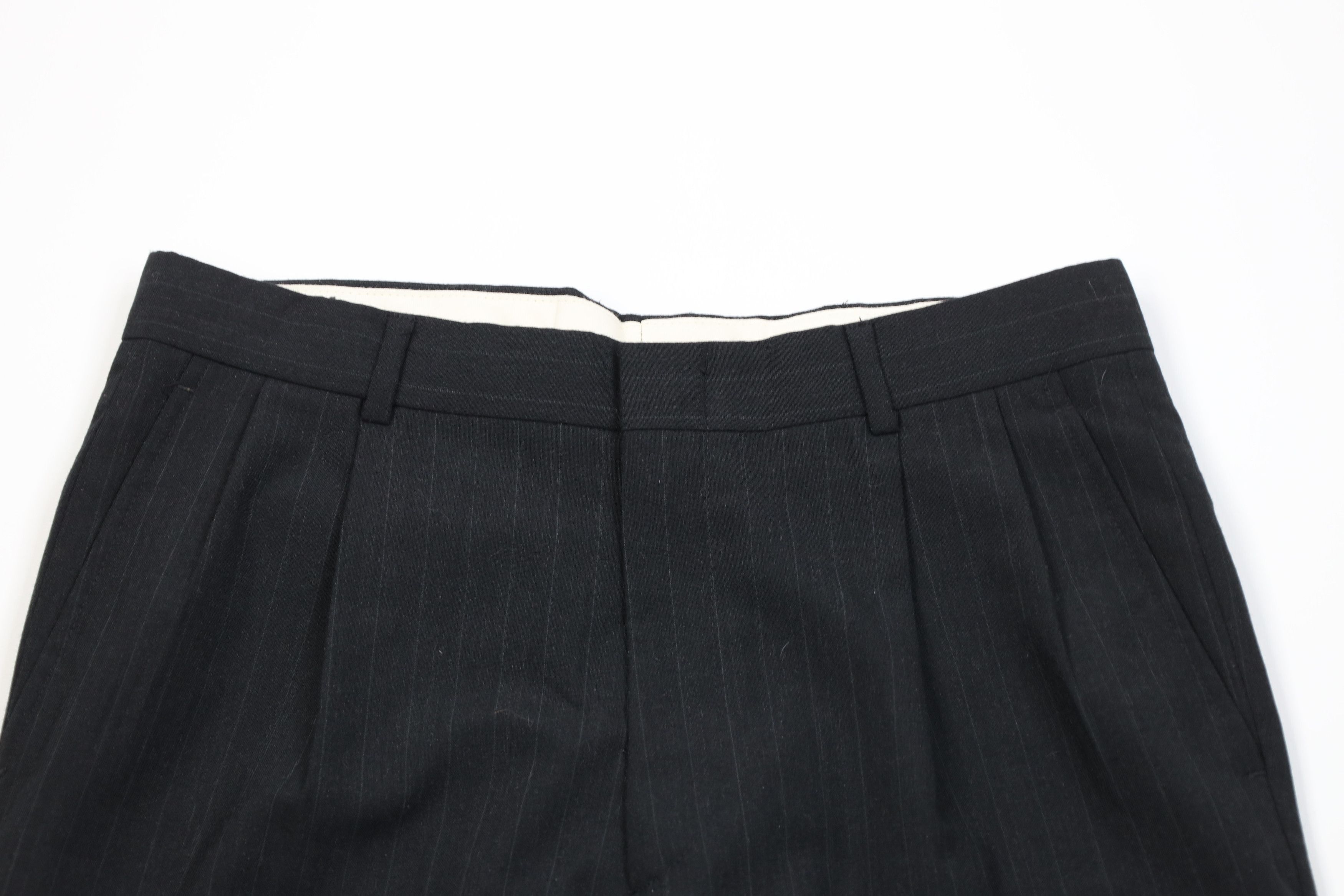 Vintage Vintage 90s Streetwear Knit Pinstriped Wide Leg Chino Pants Size US 32 / EU 48 - 2 Thumbnail