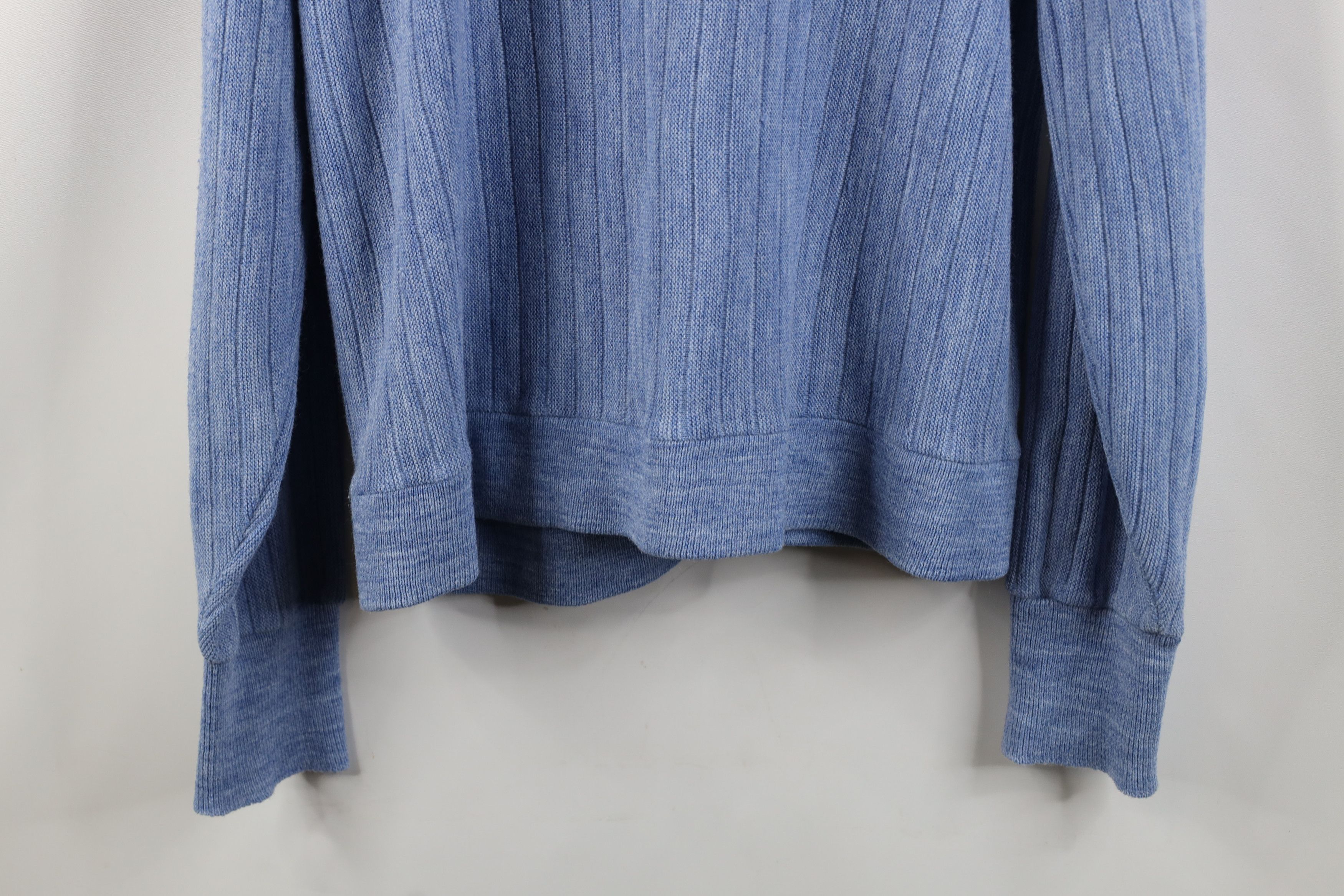 Vintage Vintage 70s Streetwear Ribbed Knit Cardigan Sweater Blue USA Size US XL / EU 56 / 4 - 12 Thumbnail