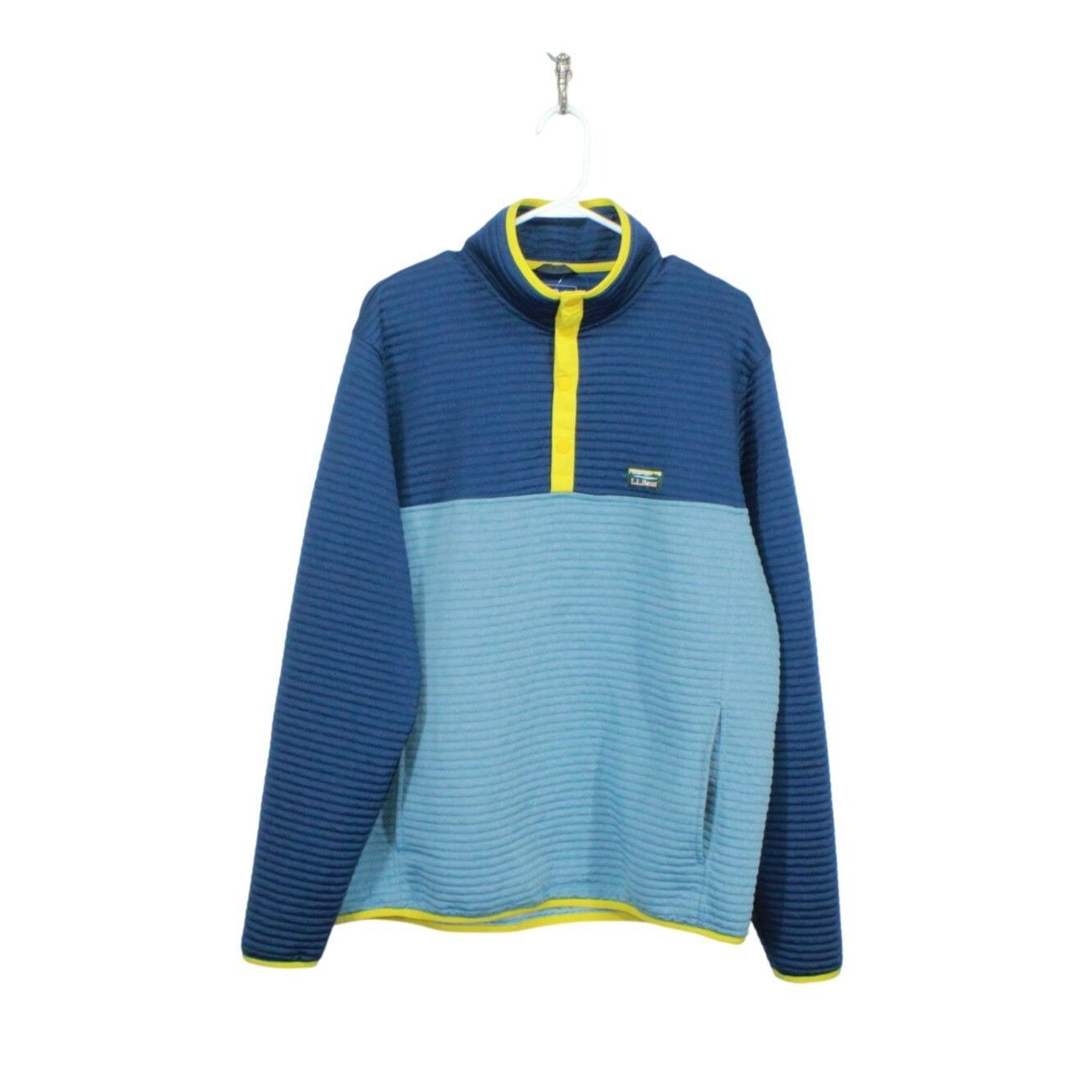 L.L. Bean LL Bean Men's Airlight Knit Pullover Colorblock Blue Size US L / EU 52-54 / 3 - 1 Thumbnail