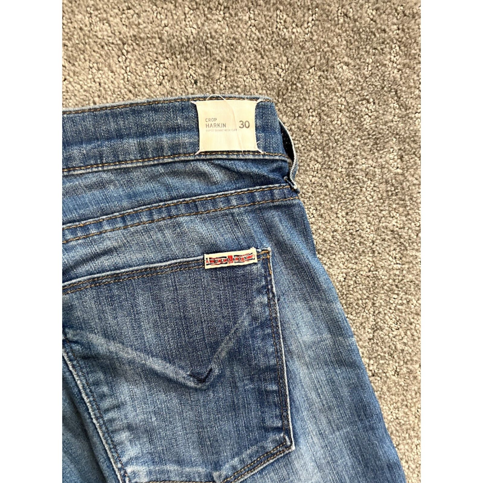 Hudson VINTAGE Women’s HUDSON Harkin Crop Skinny Cuff Jeans Size 30 Blue Jeans Womens Size 30" / US 8 / IT 44 - 5 Thumbnail