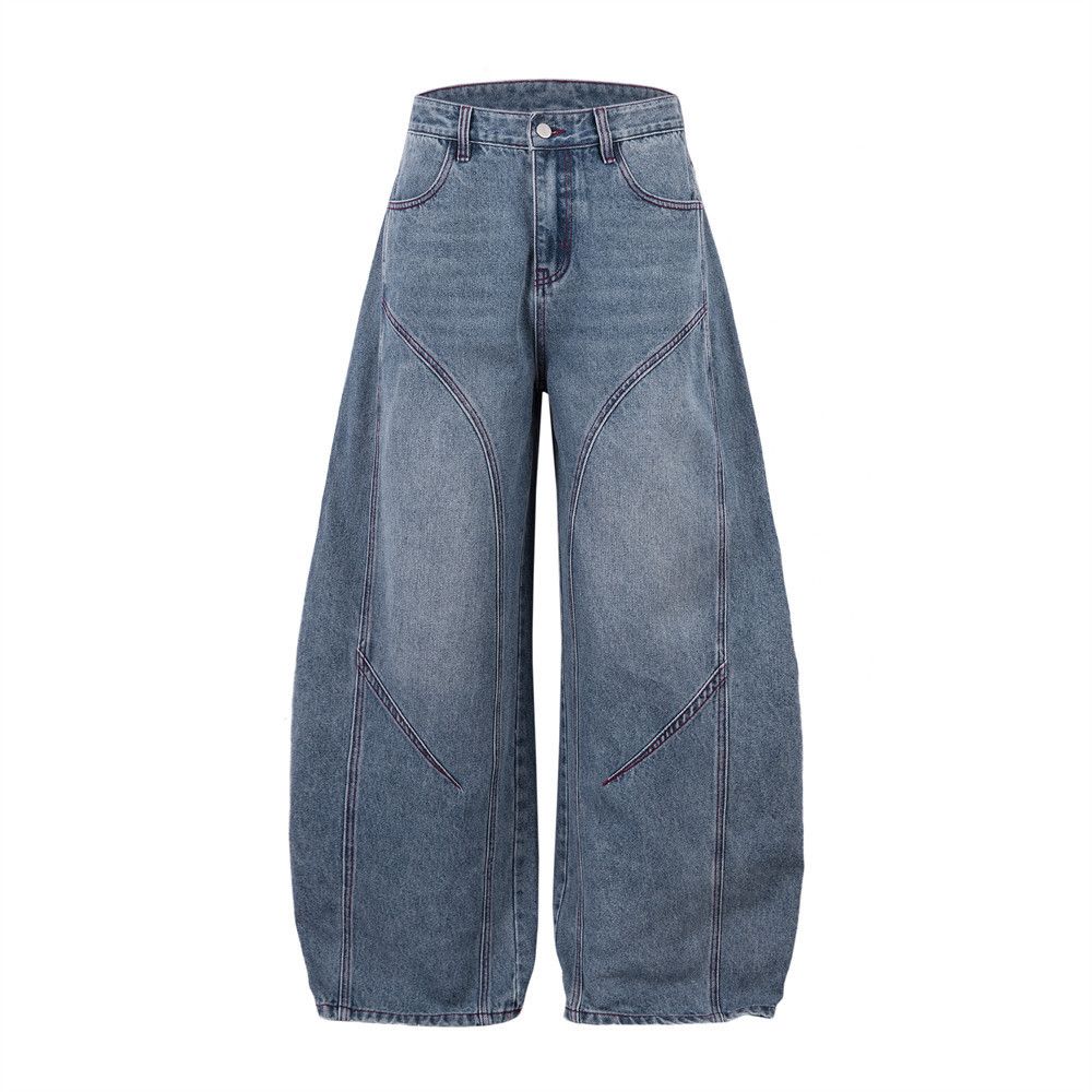 Jean Men's vintage patchwork distressed wide-leg scimitar jeans Size US 32 / EU 48 - 1 Thumbnail