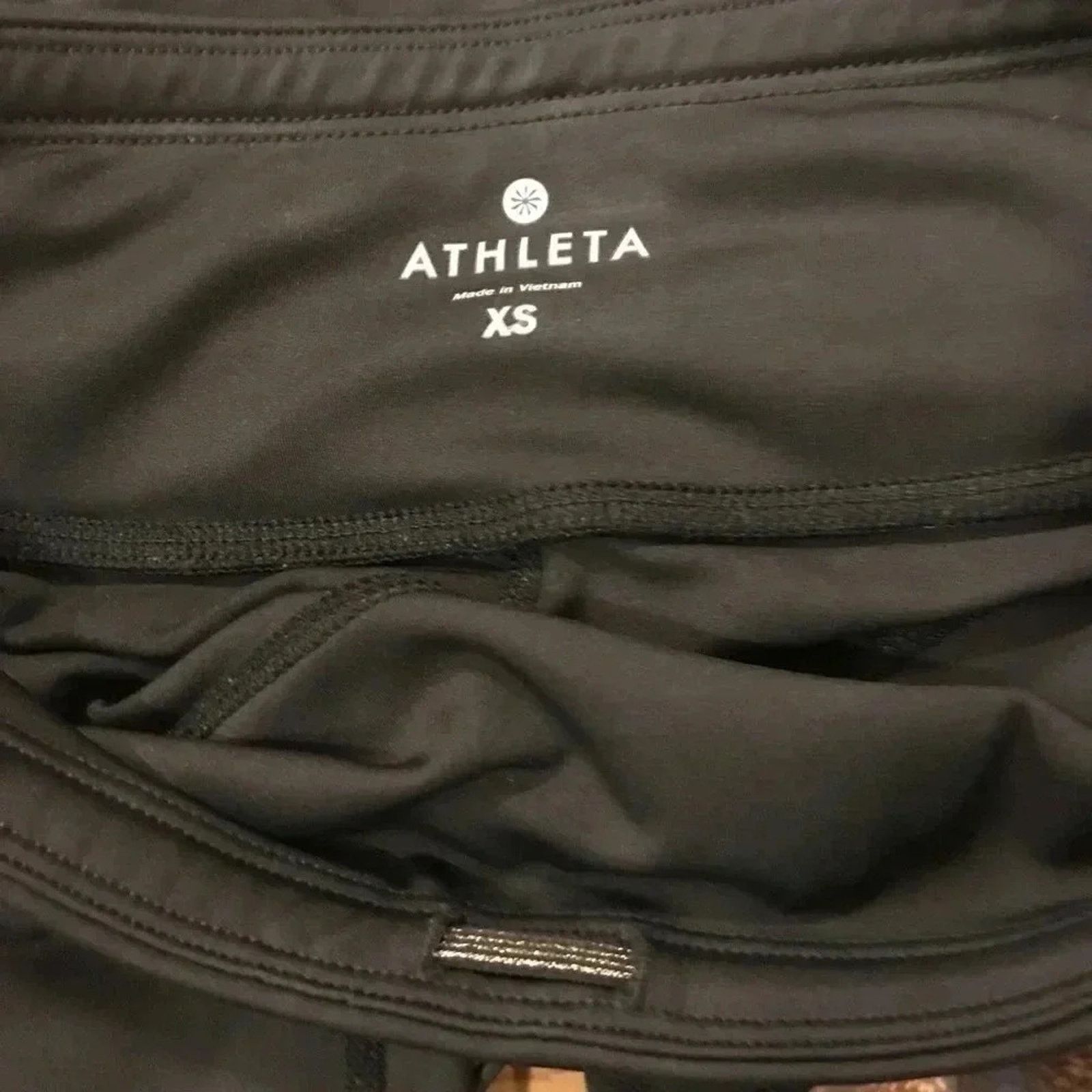 Athleta Athleta Asym Mesh Sonar Tight Leggings Black Gold Silver Size 26" / US 2 / IT 38 - 2 Thumbnail