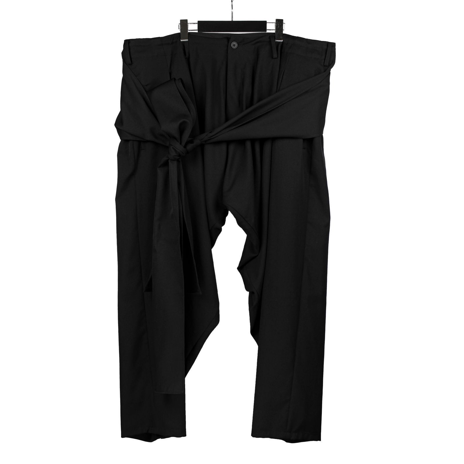 Yohji Yamamoto Yohji Yamamoto Pour Homme - W/Gabardine Tie Drape Pants Size US 30 / EU 46 - 17 Thumbnail