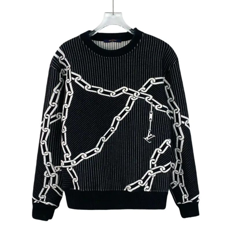 Louis Vuitton Louis Vuitton Black Cotton Knit Sweater 0089 Size S / US 4 / IT 40 - 1 Thumbnail