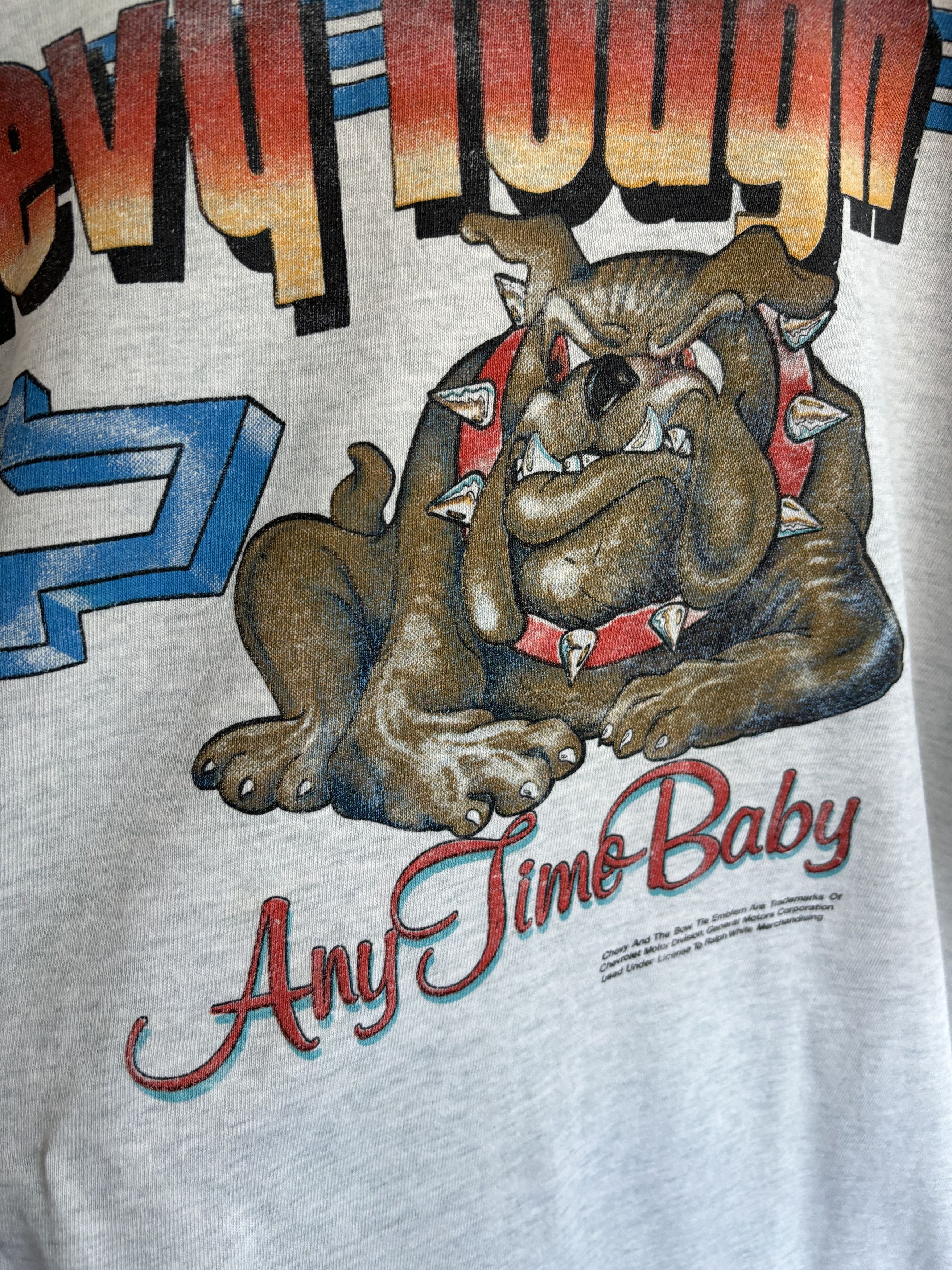 Chevrolet × Fruit Of The Loom × Vintage Vintage 1990 Chevy Tough Bulldog Tee Size US L / EU 52-54 / 3 - 9 Thumbnail