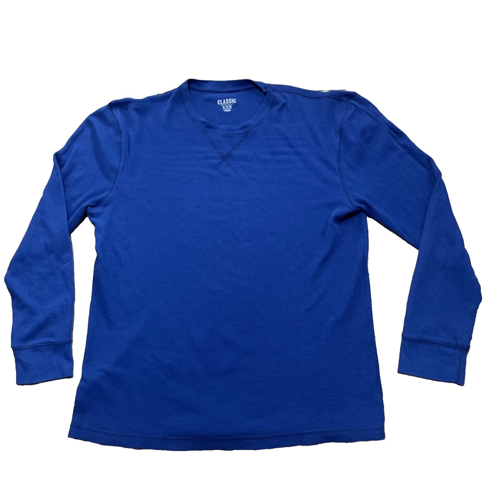 Old Navy Old Navy Tee Shirt Men XL Blue Crew Neck Thermal Pique Knit T-Shirt Basic Classic Size US XL / EU 56 / 4 - 2 Thumbnail