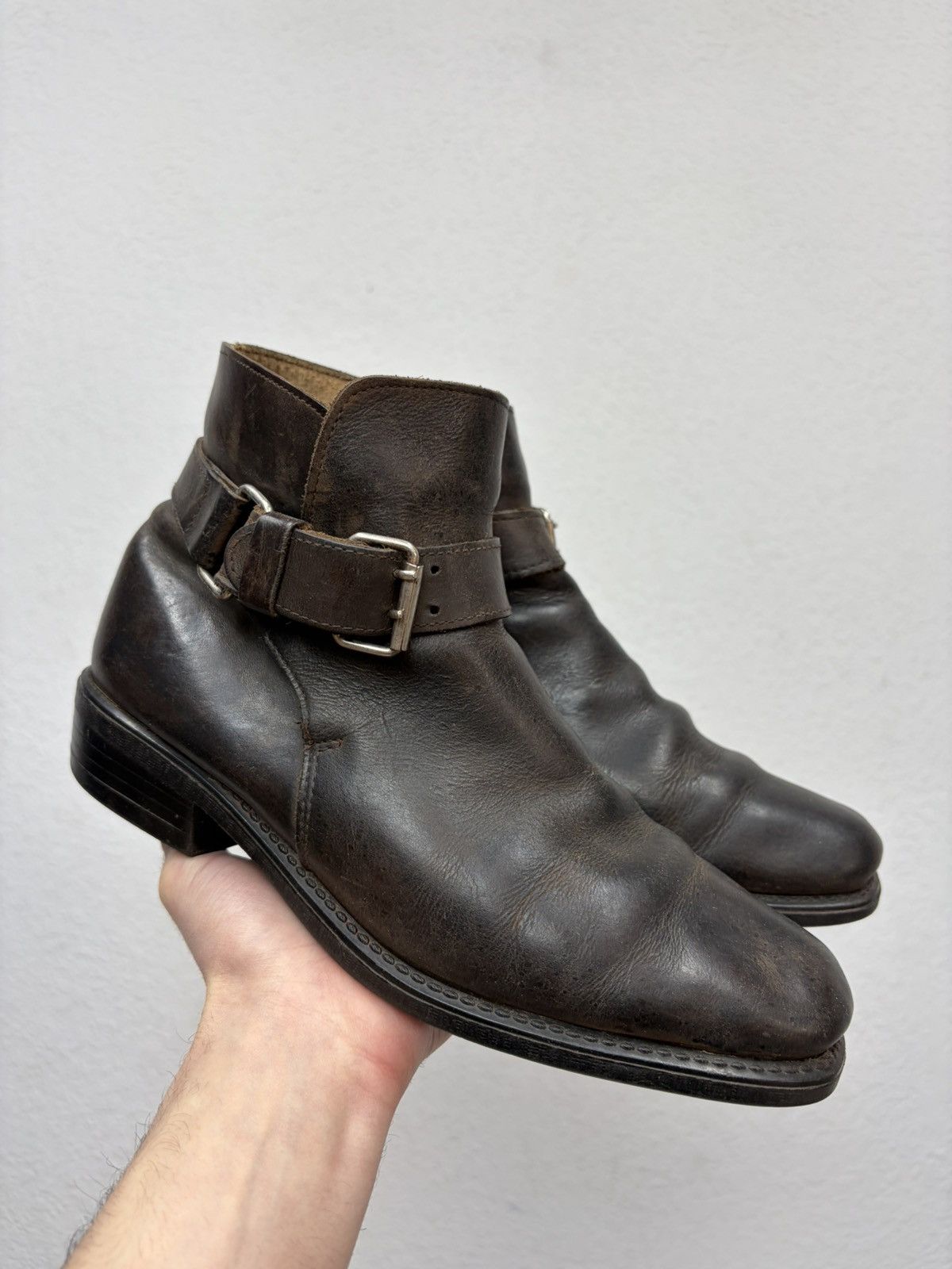 If Six Was Nine AS 98 Vibe Artisan Black Leather Side Zip Ankle Biker Boots Size US 8 / EU 41 - 1 Thumbnail