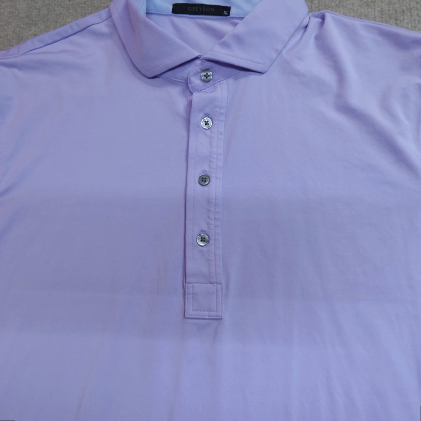 Vintage Greyson Polo Shirt XL Purple Solid Collar Golf Mens - Palm Activewear Shirt Polo Embroidered Framingham Country Club (Blue) Size US XL / EU 56 / 4 - 3 Thumbnail