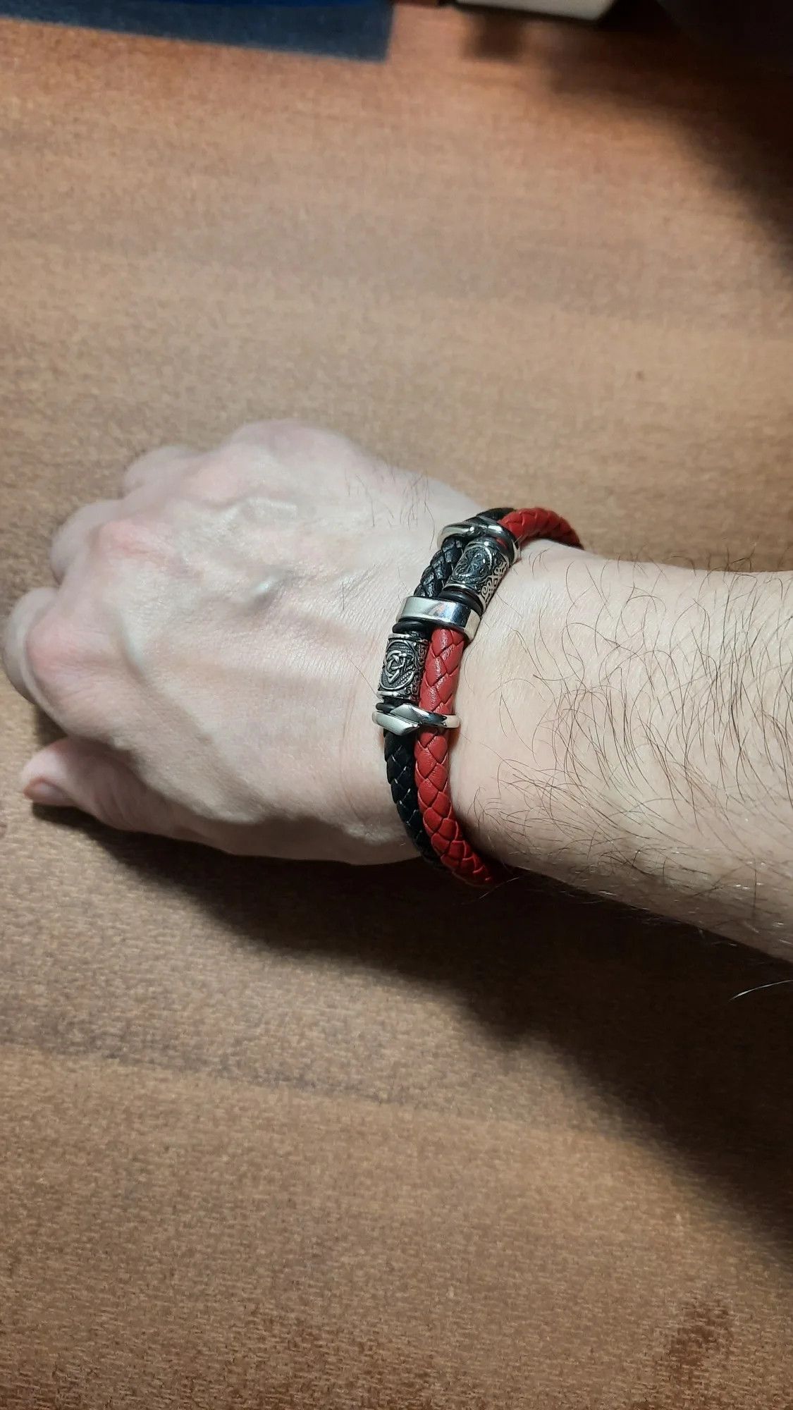Other Viking Double Layer Leather Bracelet Accessories Cuff Gift Size ONE SIZE - 2 Thumbnail