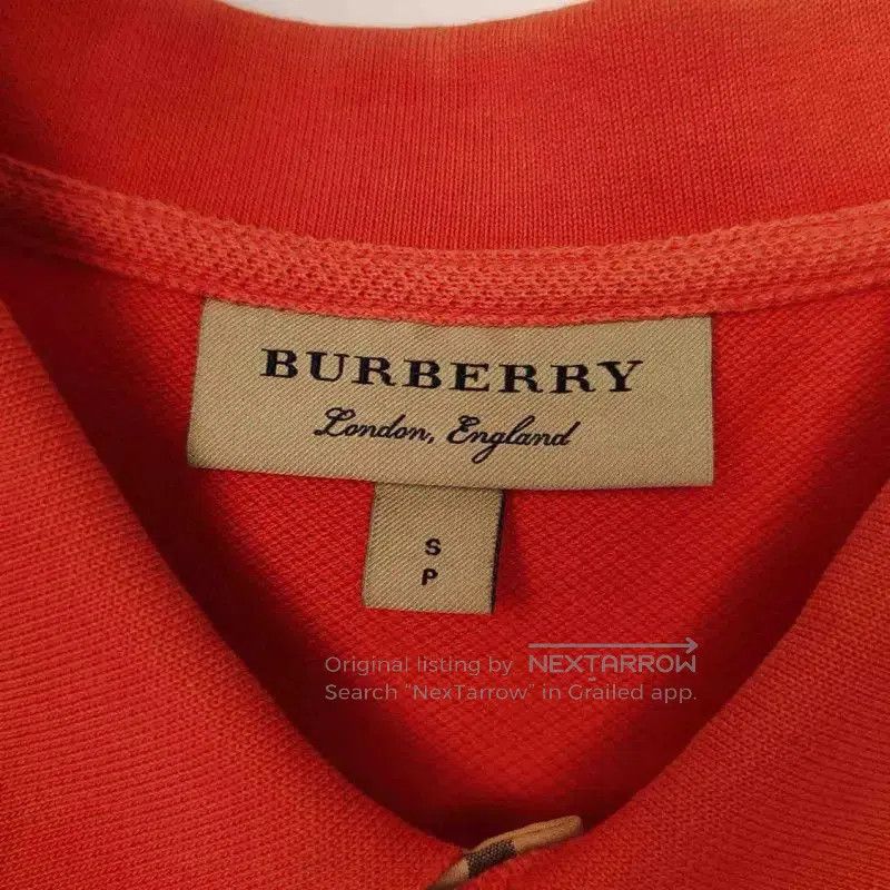 Burberry Burberry Orange Cotton Men's Polo Shirt. Size US S / EU 44-46 / 1 - 3 Thumbnail