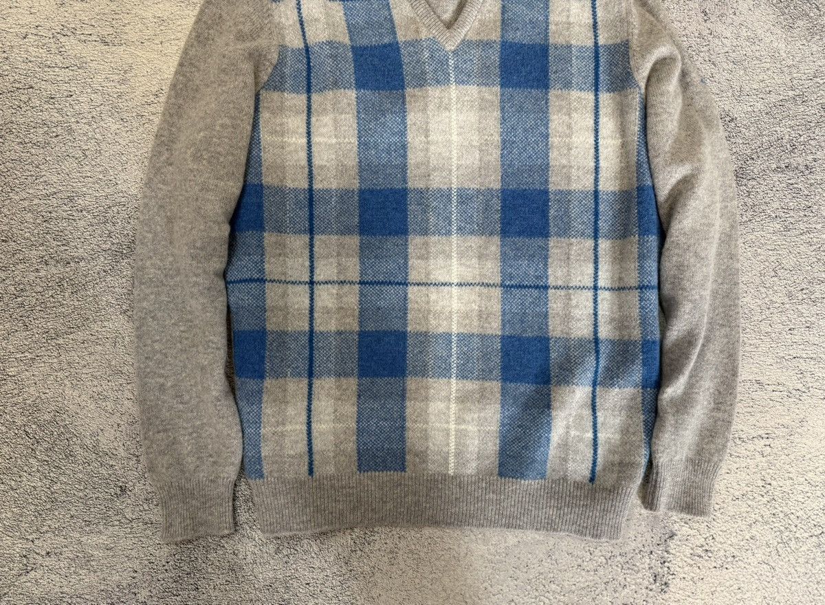 Johnstons Of Elgin Johnstons of Elgin Wool Sweater Men M V Neck Plaid Scotland Size US M / EU 48-50 / 2 - 3 Thumbnail