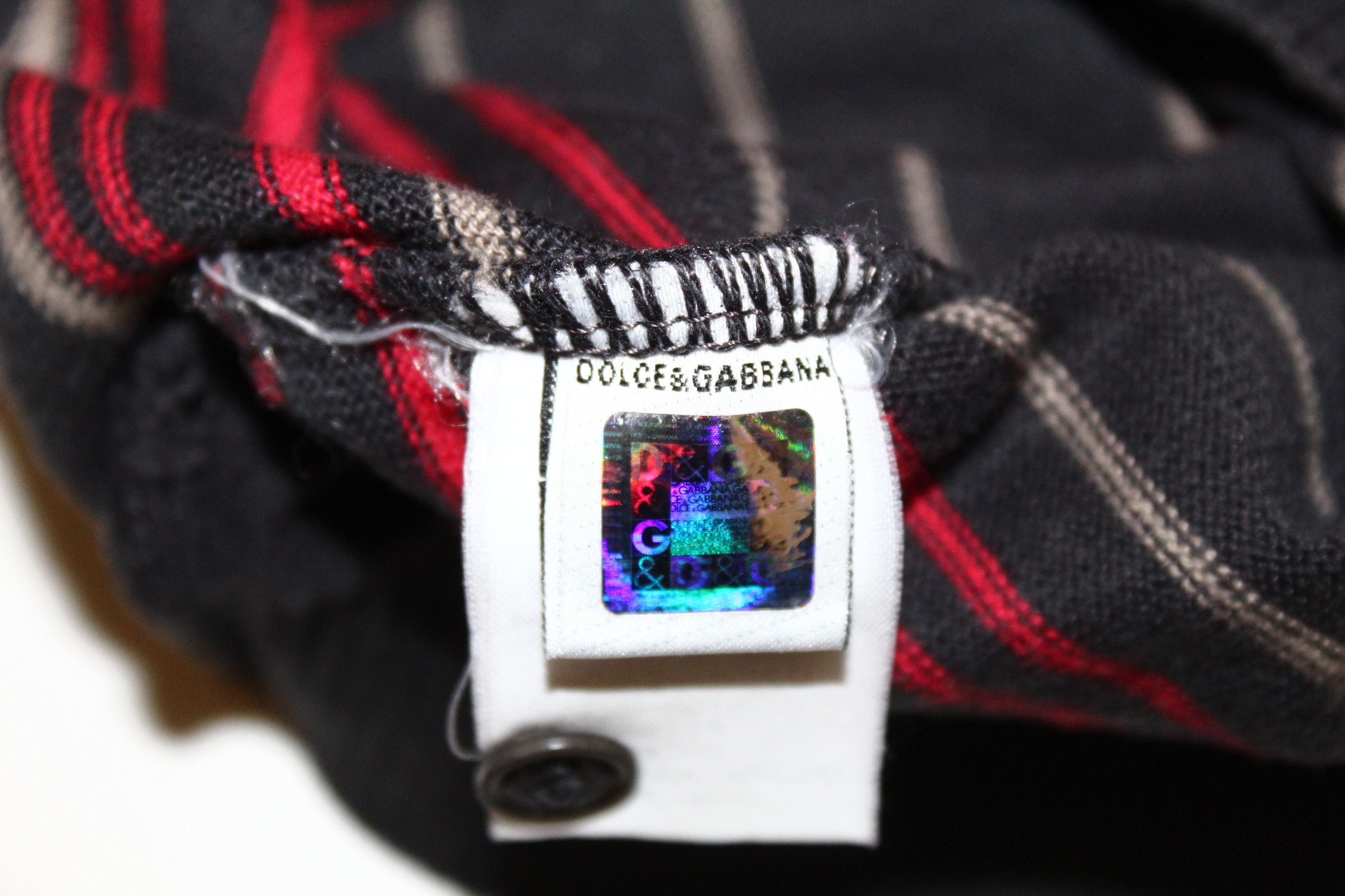 Dolce & Gabbana VTG Dolce & Gabbana Striped Cotton Blend Woven Polo Shirt Size US L / EU 52-54 / 3 - 7 Thumbnail
