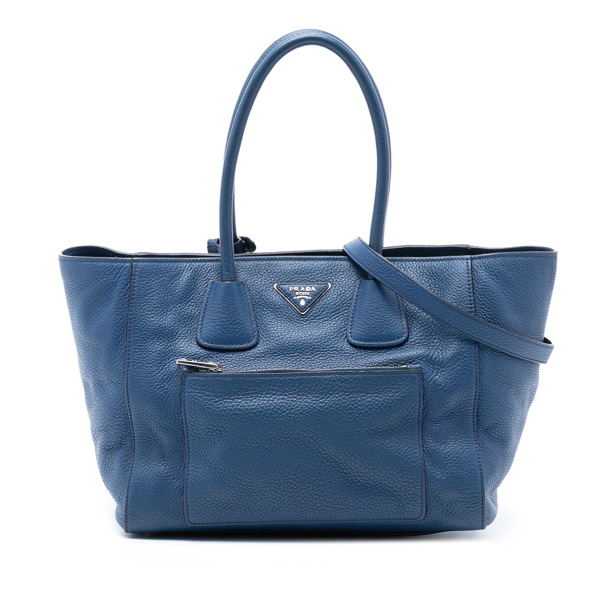 Prada Prada Vitello Daino Front Pocket Open Convertible Tote Size ONE SIZE - 1 Thumbnail