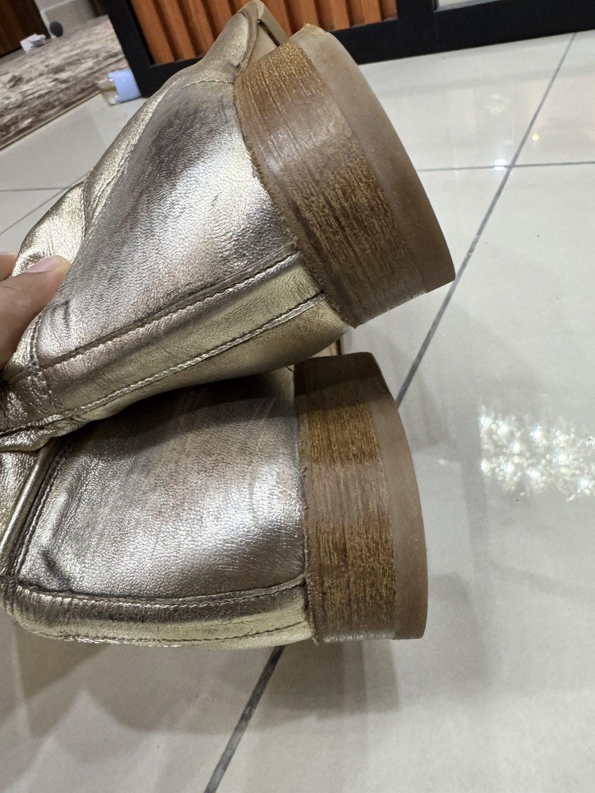 Officine Creative OFFICINE CREATIVE 178 METALLIC GOLD BOOTS SIZE 43 Size US 10 / EU 43 - 9 Thumbnail