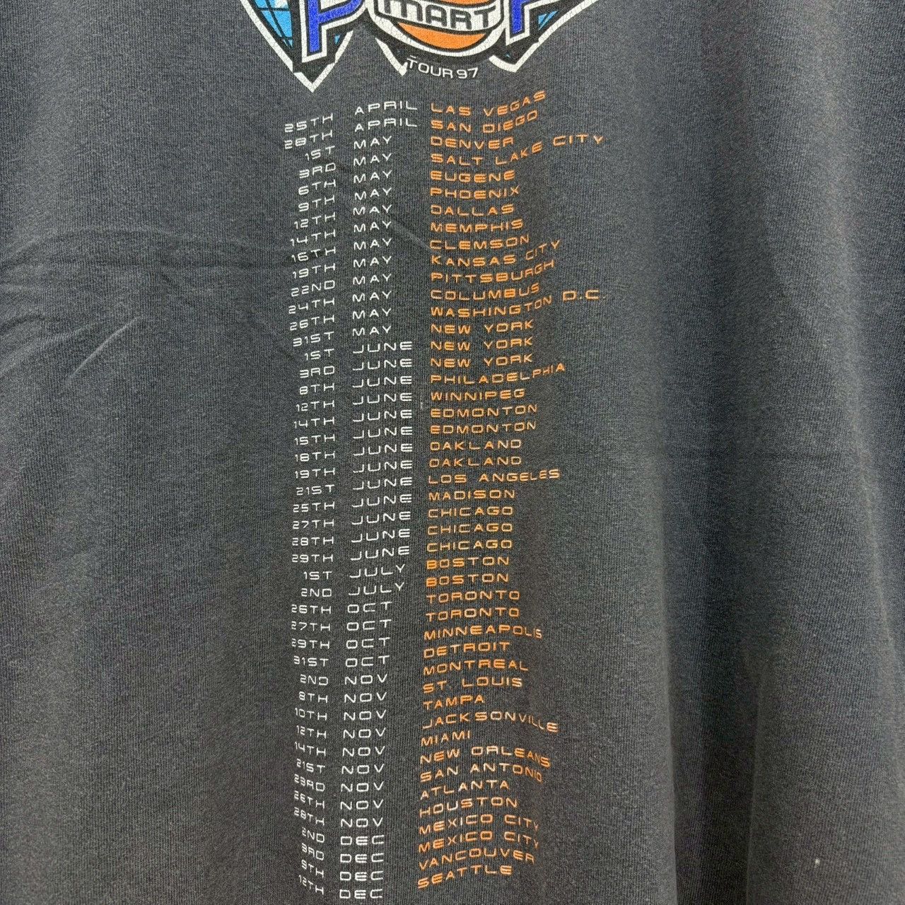 Vintage Vintage 1997 U2 Popmart World Tour Concert size XL wts03 Size US XL / EU 56 / 4 - 7 Thumbnail