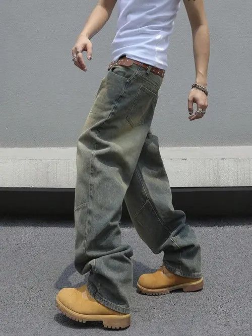 Japanese Brand Kurusu x azawa Faded Skate Baggy Denim Jeans Loose fit Size US 32 / EU 48 - 6 Thumbnail