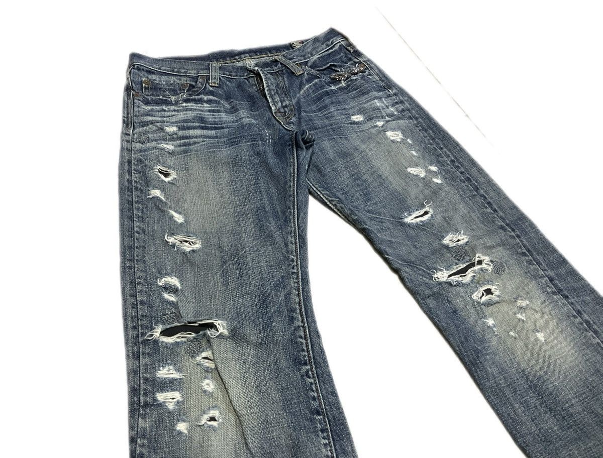 If Six Was Nine 🔥Sick Y2K Bartack Denim Mud Max Style Size US 29 - 3 Thumbnail