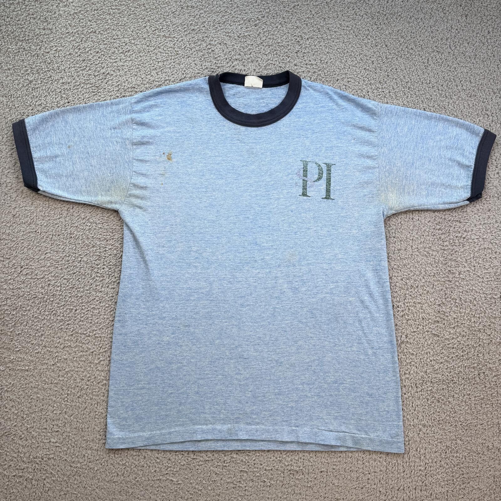 Other Vintage 90s Ringer Baby Tee Made In USA Blue Fitted Slim Y2K Size S / US 4 / IT 40 - 1 Thumbnail