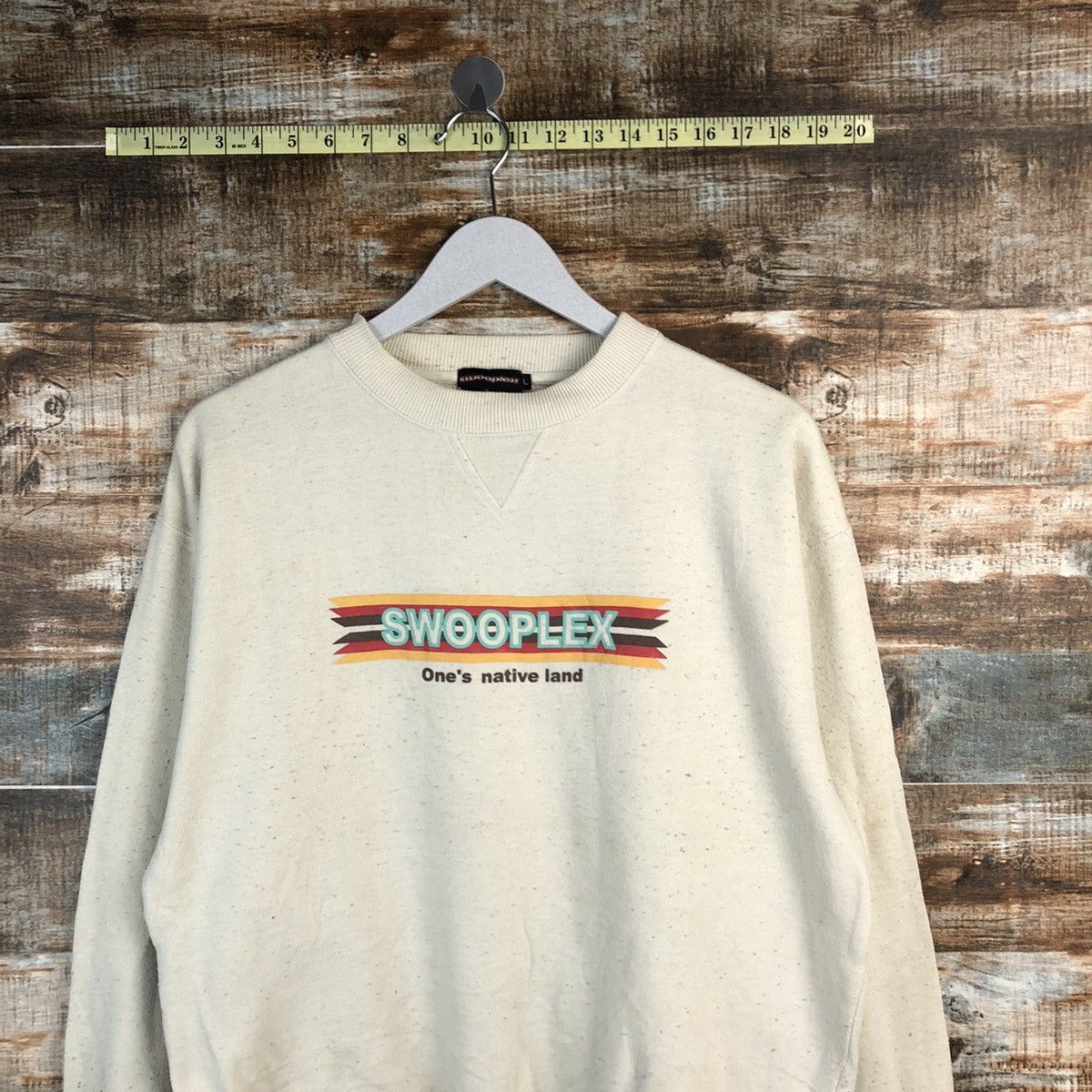 Japanese Brand × Vintage Swooplex vintage Brown Sweatshirt #A1276 Size US M / EU 48-50 / 2 - 2 Thumbnail