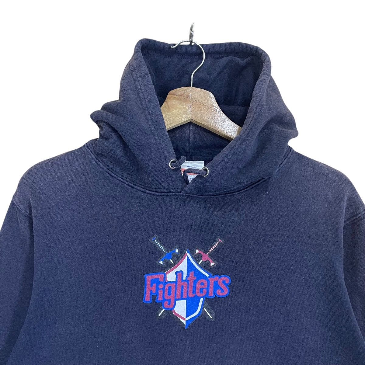 Japanese Brand FIGHTER BIG LOGO PULLOVER HOODIE Size US M / EU 48-50 / 2 - 4 Thumbnail