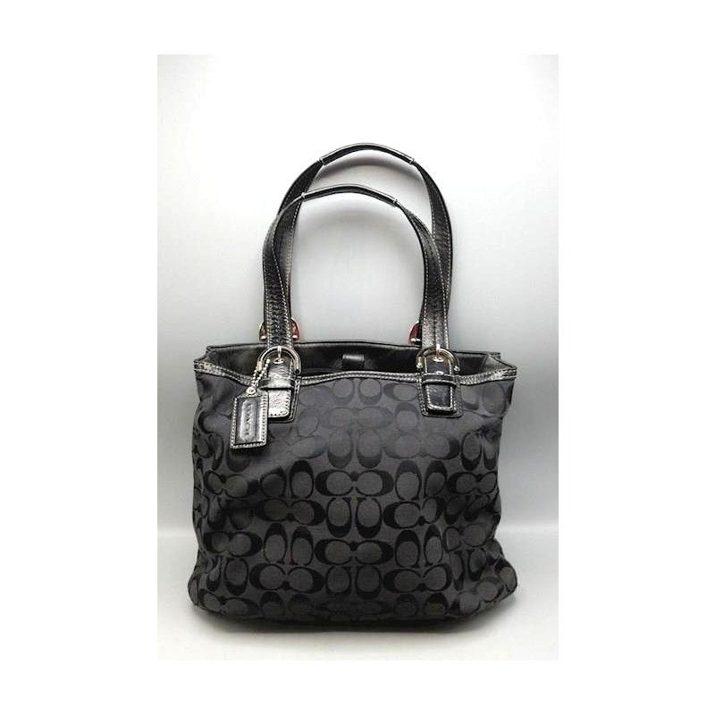 Coach Soho Signature Logo Tote Shopper Shoulder Bag Vintage in Black, Women's