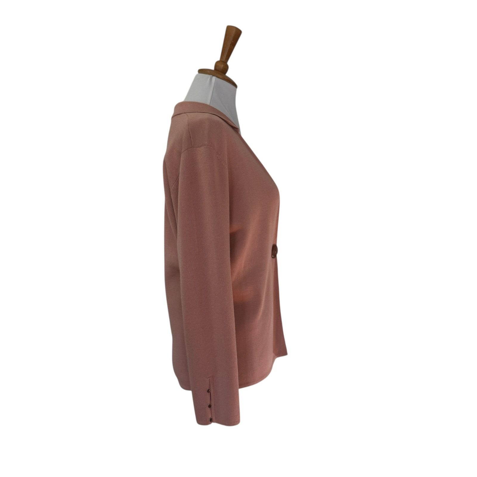 Anne Klein Vintage 90s Blush Pink Anne Klein Cardigan Sweater M Size S / US 4 / IT 40 - 3 Thumbnail