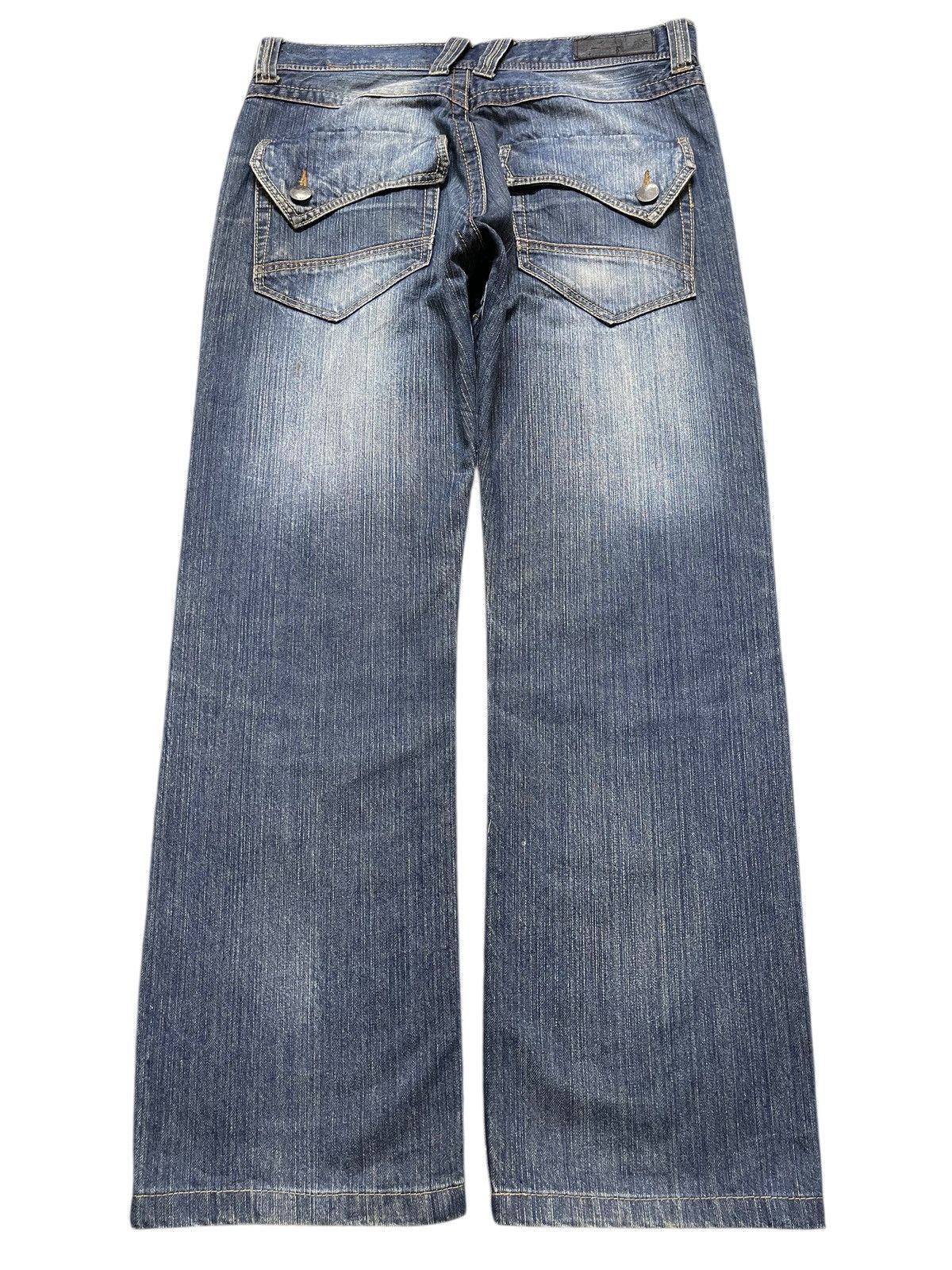 14th Addiction Vintage Japanese Brand Blue Mud Stone Wash Style Loose Jeans Size US 32 / EU 48 - 2 Thumbnail
