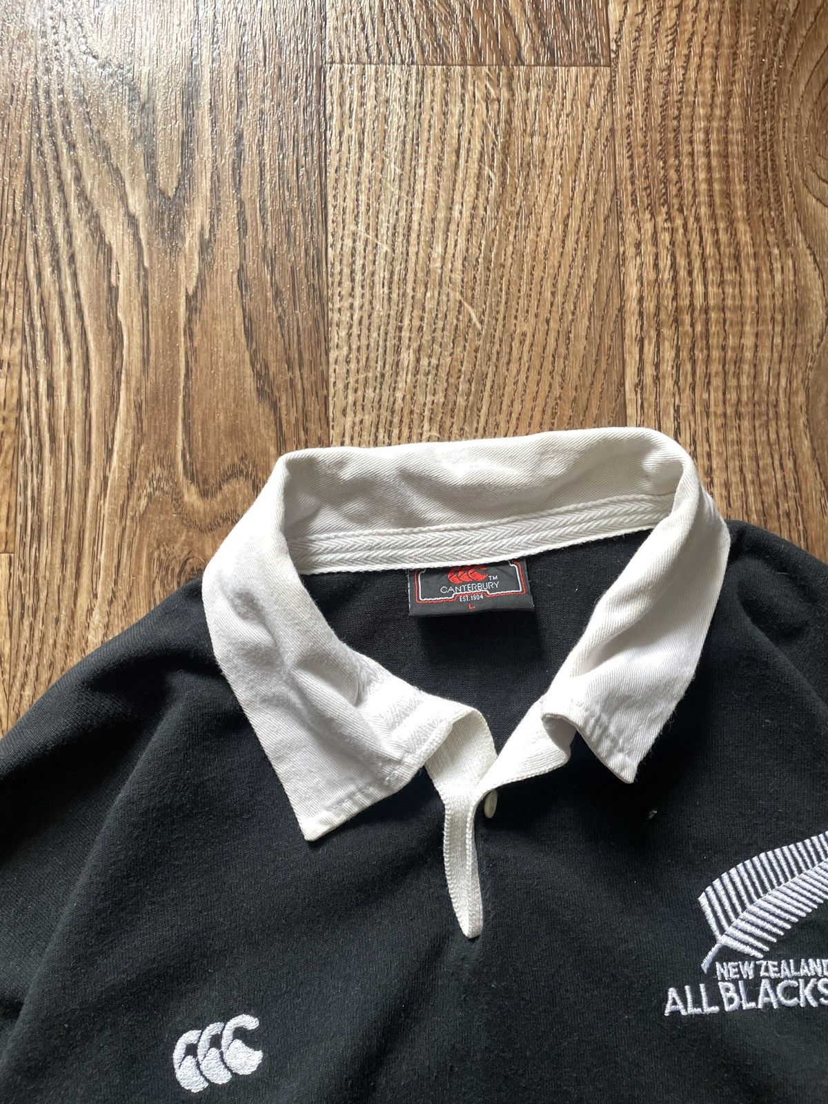 Canterbury of New Zealand Vintage CANTERBURY NEW ZEALAND All Blacks Rugby Polo Tee Size US L / EU 52-54 / 3 - 4 Thumbnail