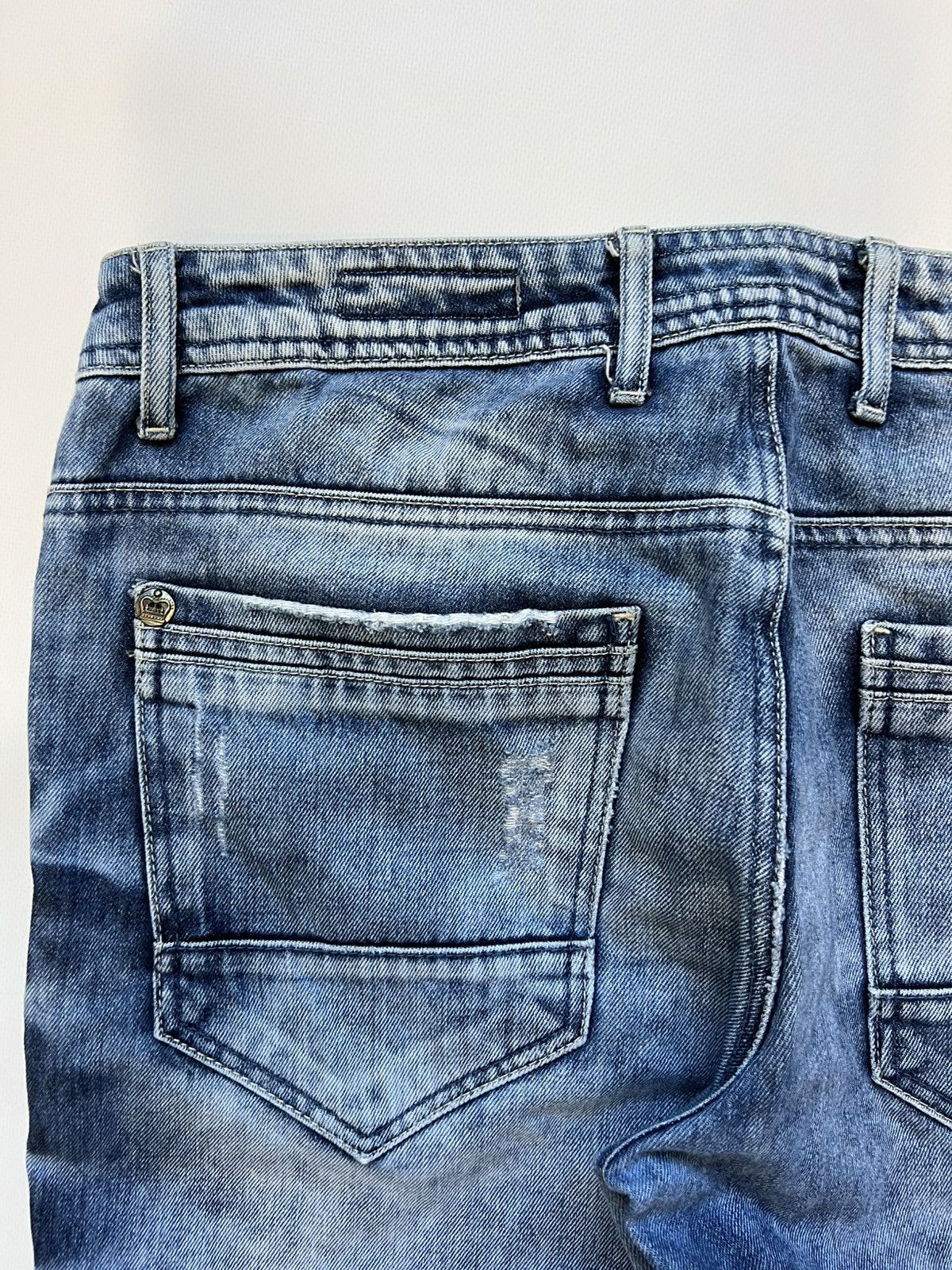 If Six Was Nine Japanese Brand - CIPO&BAXX Multi Pocket Jeans Pants Distress Size US 34 / EU 50 - 5 Thumbnail