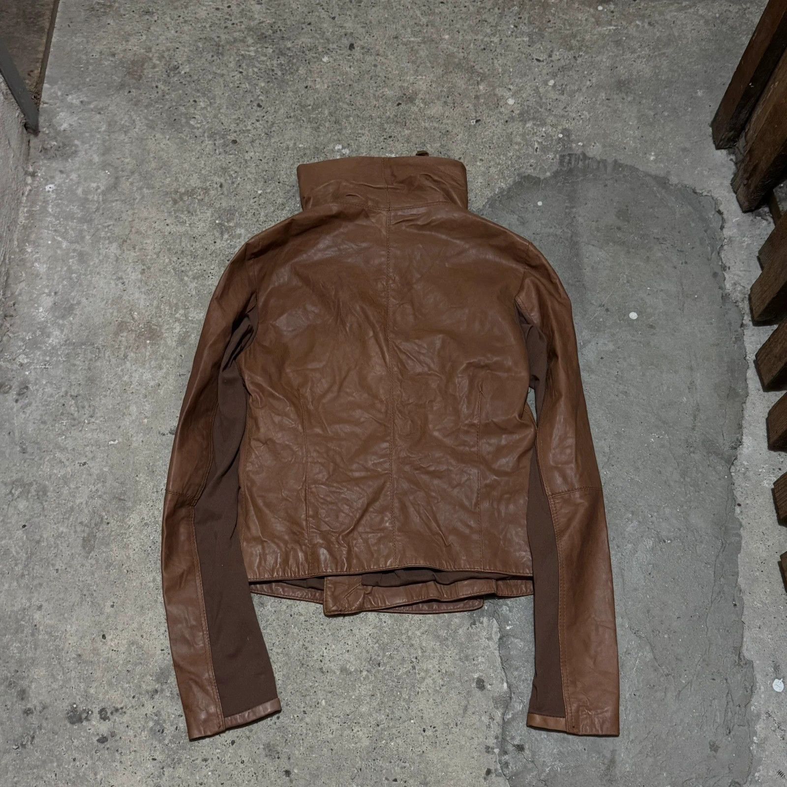 Other Rick owens style high neck leather jacket Size S / US 4 / IT 40 - 12 Thumbnail