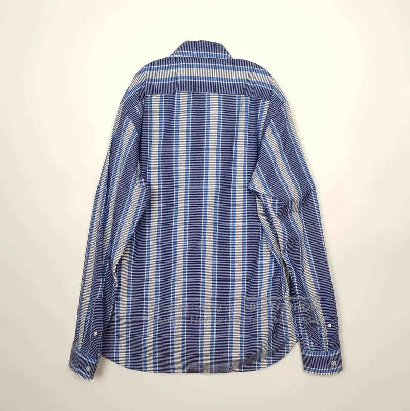 Louis Vuitton Louis Vuitton Blue Striped Cotton Shirt . Size US M / EU 48-50 / 2 - 2 Thumbnail