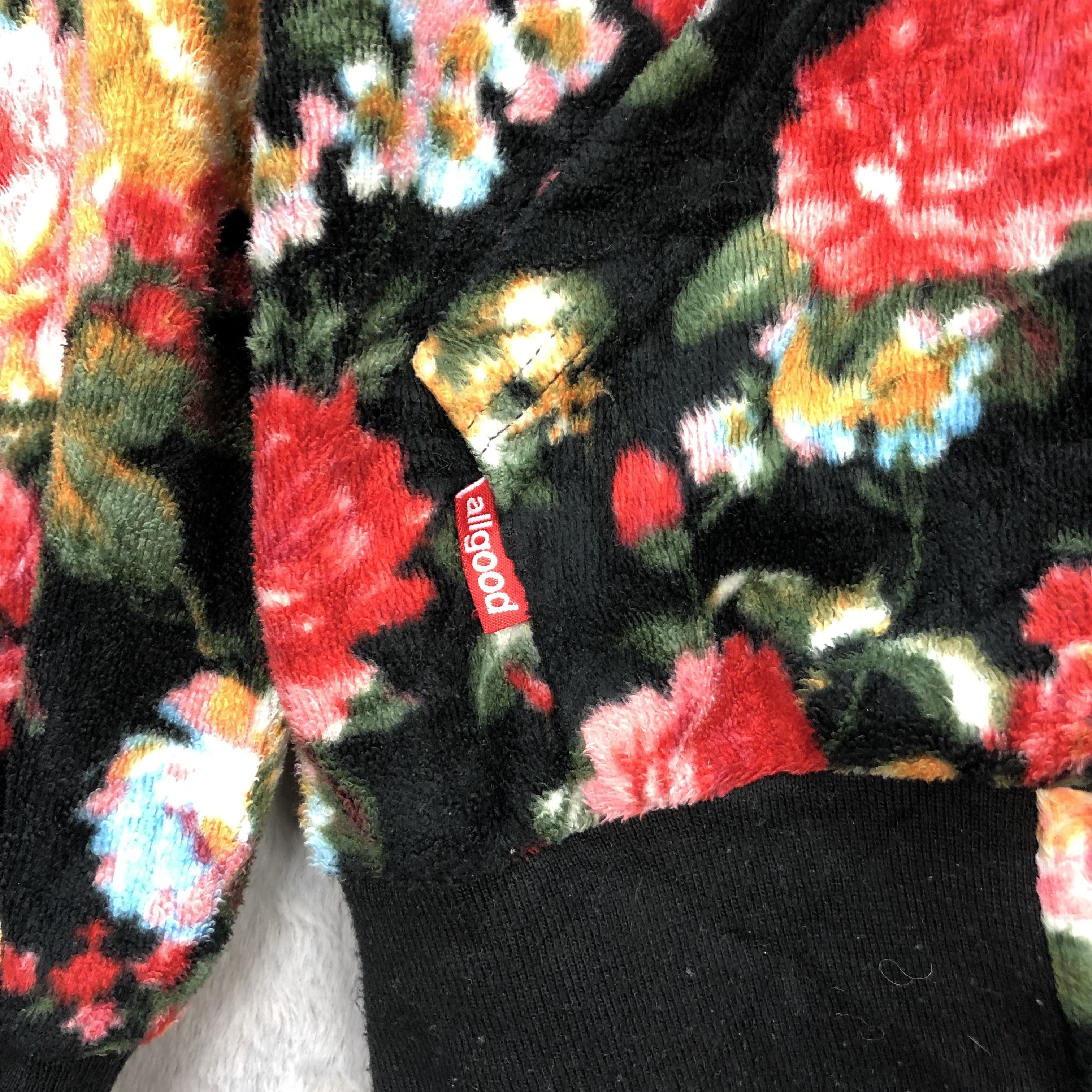 Japanese Brand ALLGOOD HATERS CREW BIG LOGO FLORAL FLEECE HOODIES #5597-200 Size US S / EU 44-46 / 1 - 8 Thumbnail