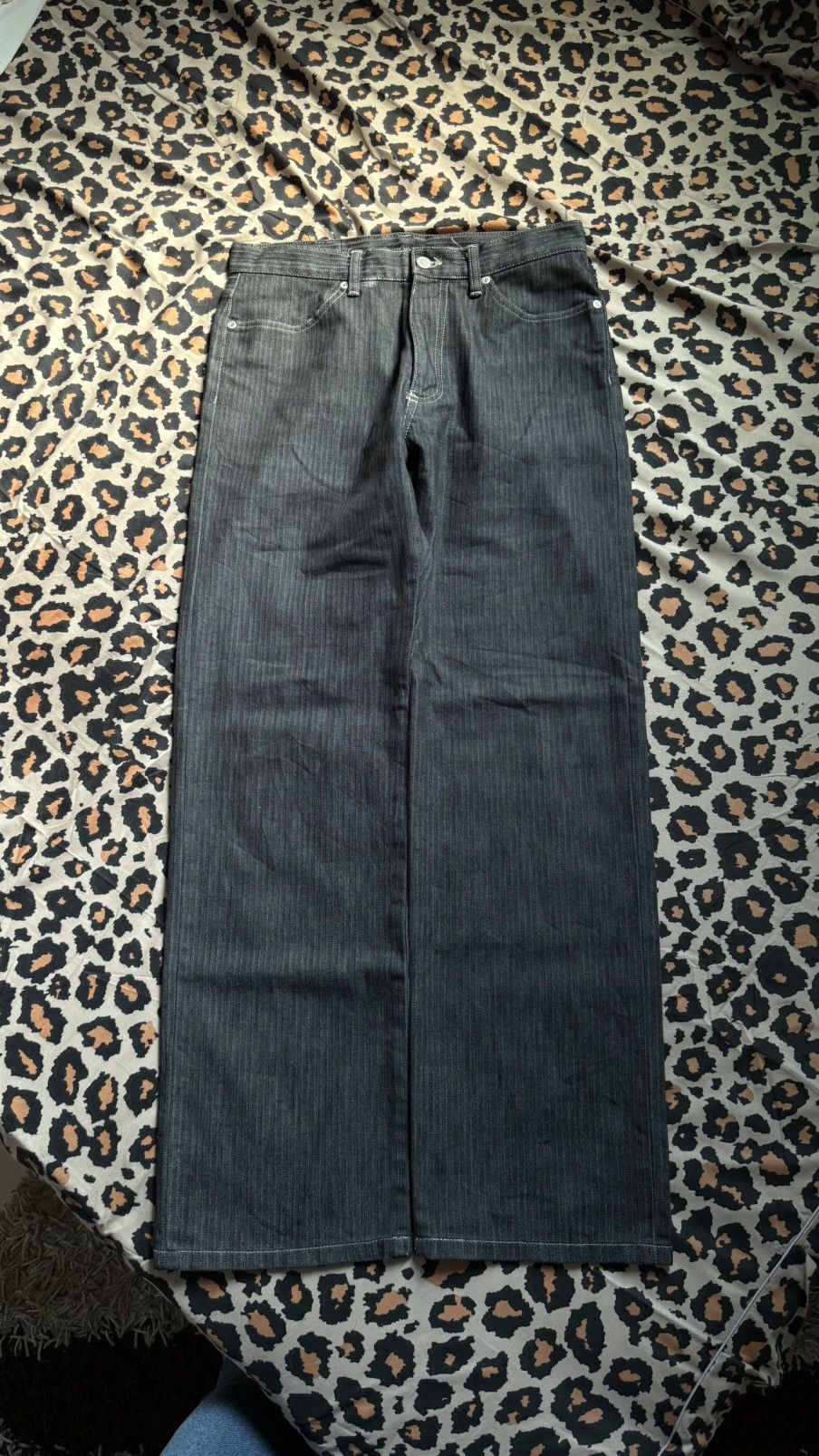 Tete Homme TETE HOMME Issey Miyake Japan Herringbone Twill Denim Grey Size US 31 - 1 Thumbnail