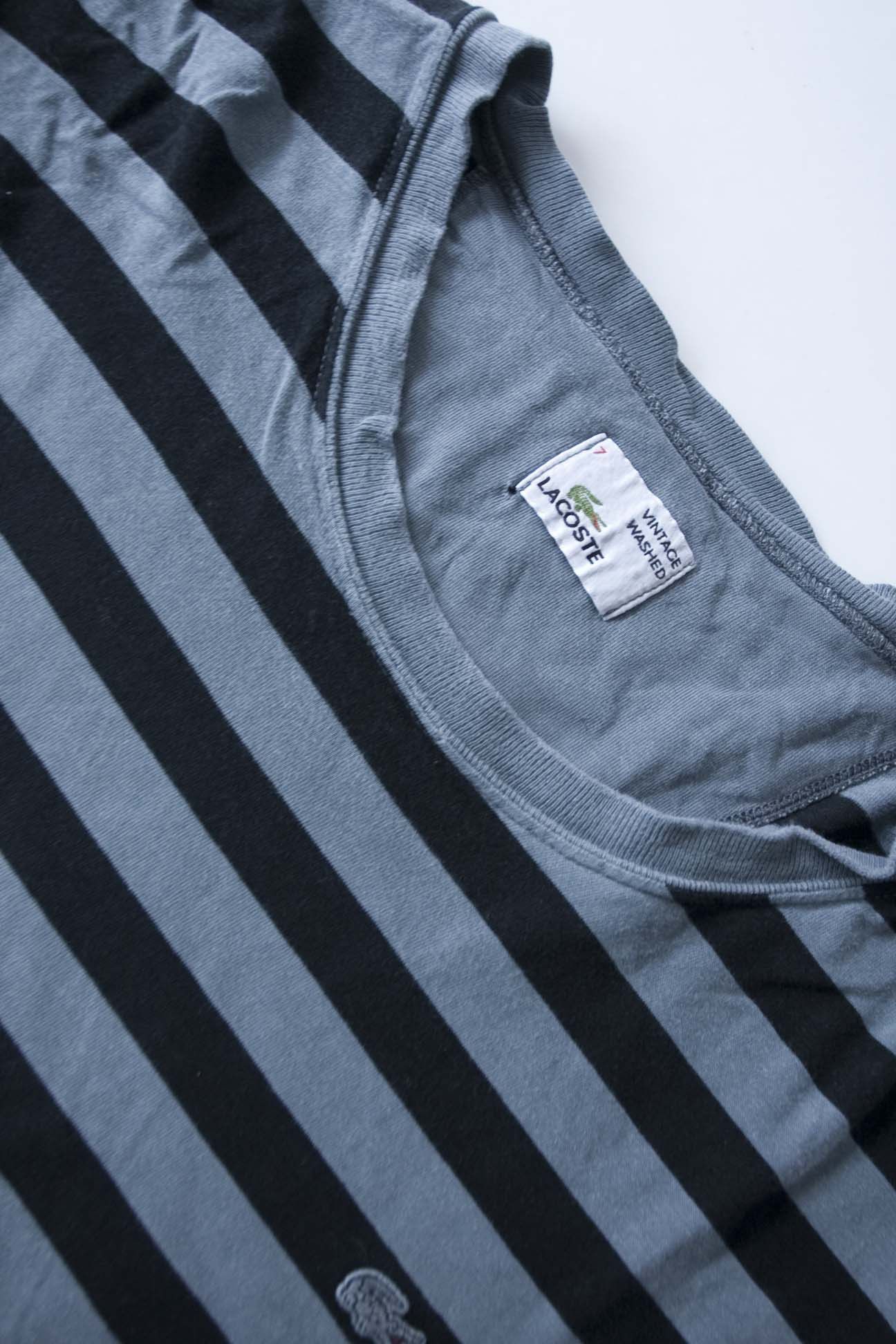Lacoste Lacoste T Shirt Size 7/ XXL Vintage Washed Stripe Size US XXL / EU 58 / 5 - 3 Thumbnail