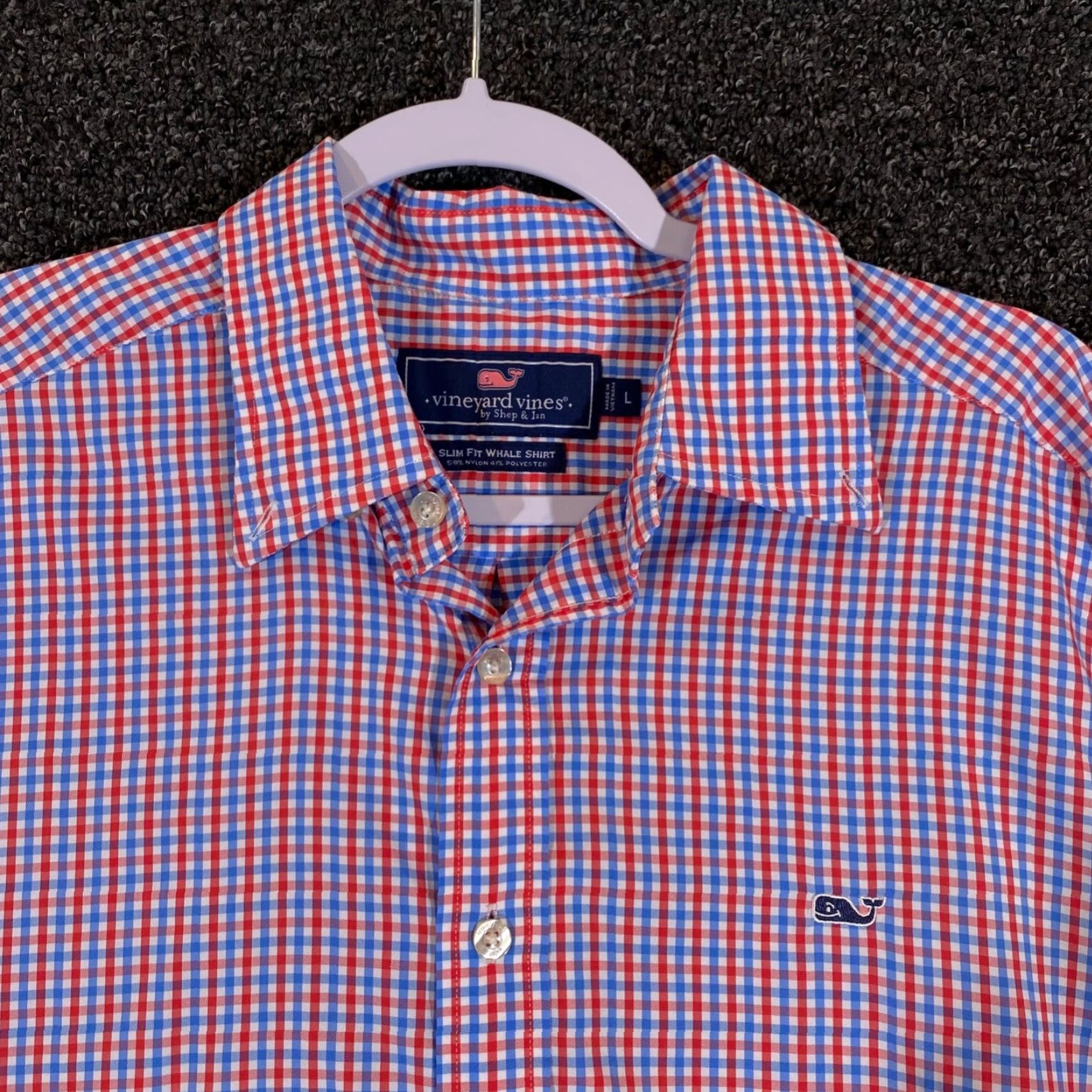 Vineyard Vines Vineyard Vines Shirt Mens Large Slim Red White Plaid Button Outdoors Preppy Shirt Size US L / EU 52-54 / 3 - 2 Thumbnail