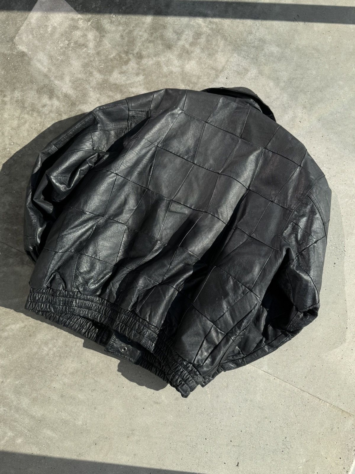Vintage *VINTAGE* Leather bomber biker Jacket Size US L / EU 52-54 / 3 - 9 Thumbnail