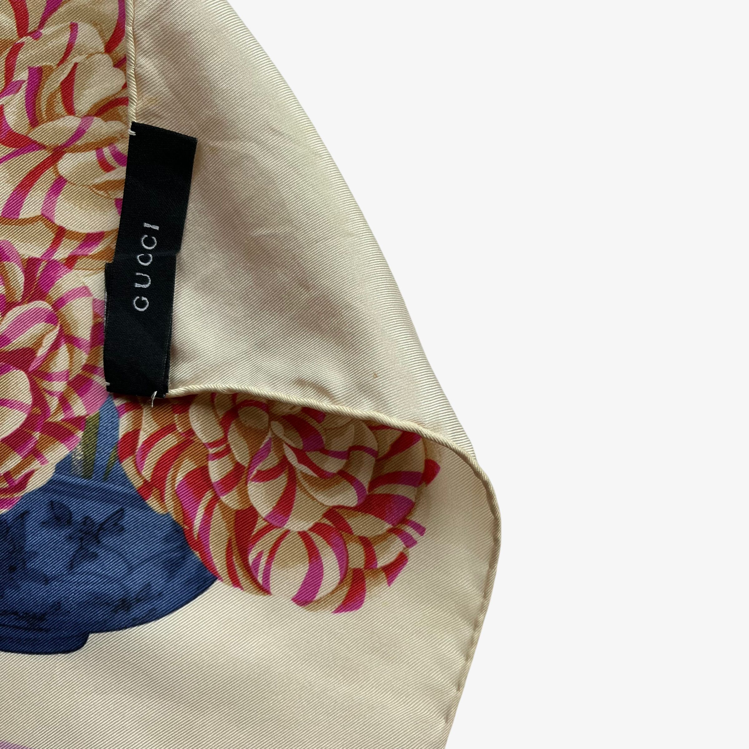 Gucci Vintage 90s Gucci Patchwork Spell Out Print Pink Silk Scarf Size ONE SIZE - 2 Thumbnail