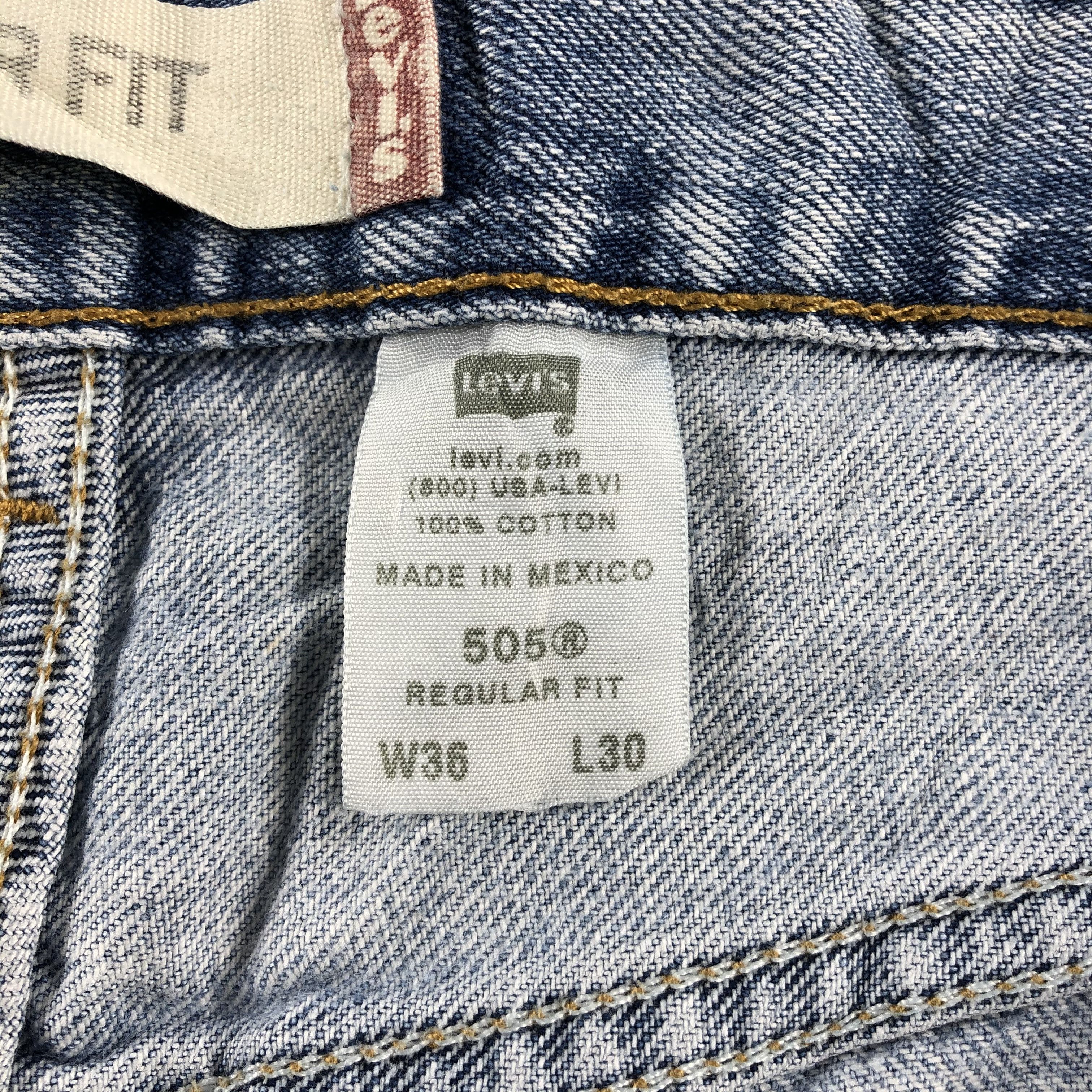 Levi's Vintage Blue Wash Levis 505 Jeans-J2446 Size US 36 / EU 52 - 11 Thumbnail