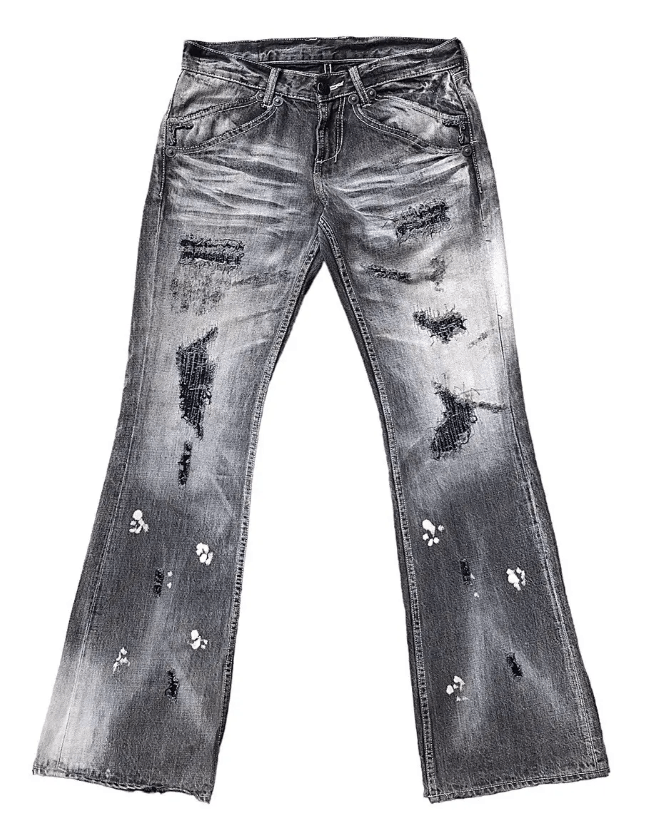 Other Army Of No! Japan Distressed Double Pocket Bootcut Size US 32 / EU 48 - 1 Thumbnail