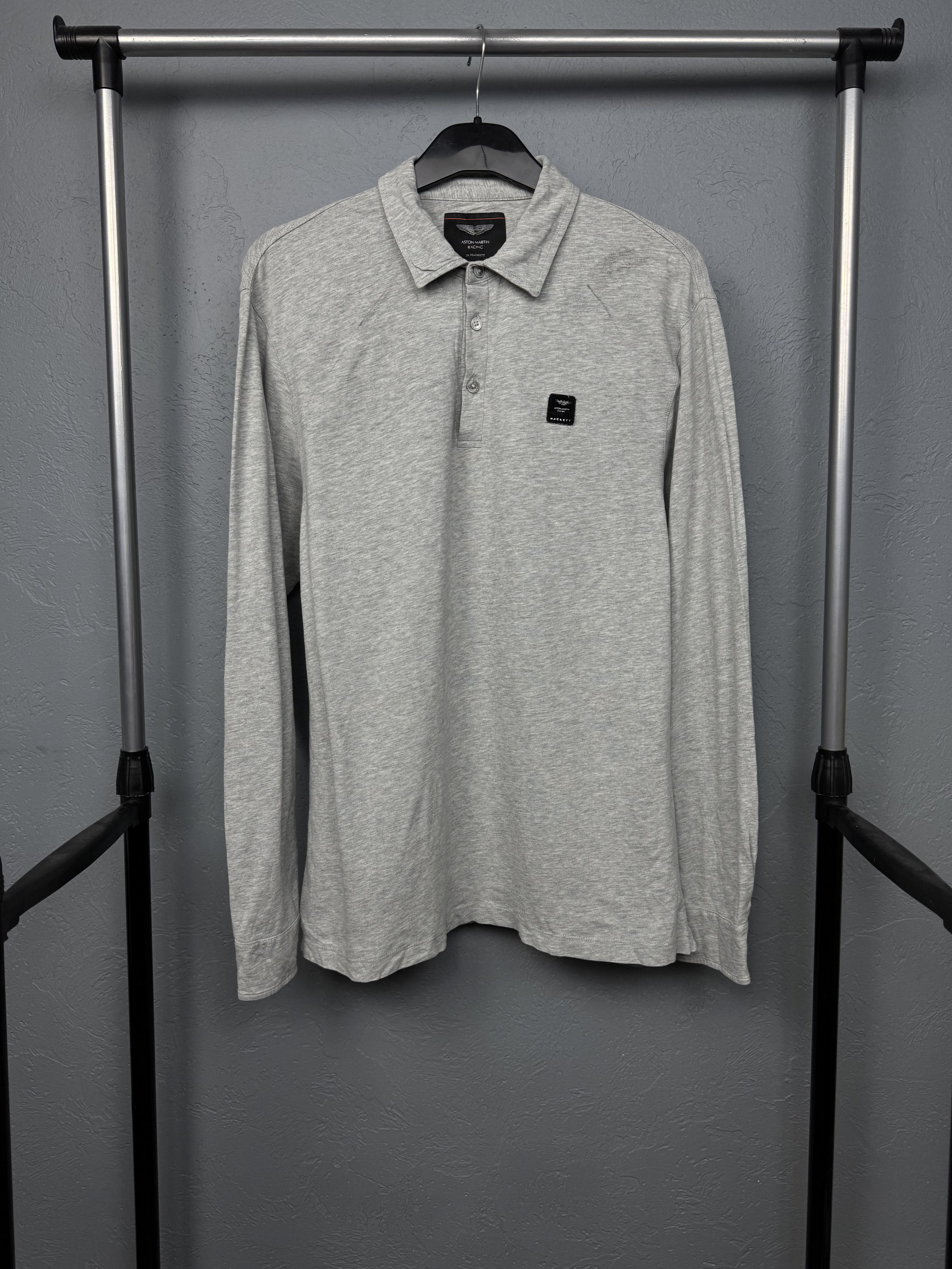 Hackett Aston Martin by Hackett Mens Long Sleeve Polo Shirt Size US L / EU 52-54 / 3 - 1 Thumbnail